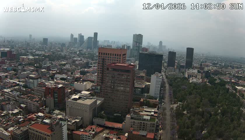 West Facing of Mexico City from Torre Latino Americana Tower Live Cam - Cuauhtemoc, Ciudad de Mexico, Mexico