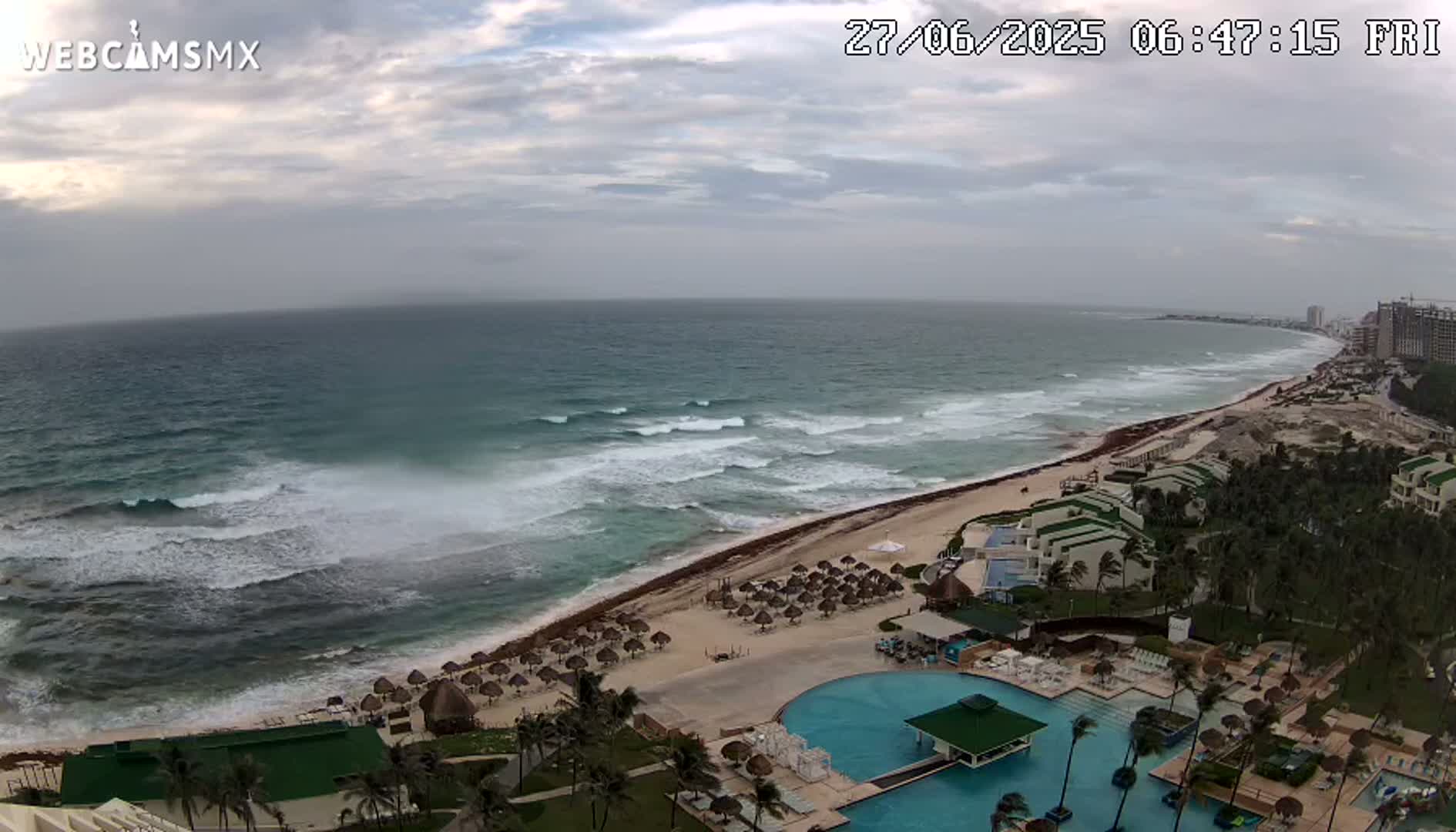 Cancún (Cancun) Playa Delfines Beach Live Cam - Benito Juarez, Quintana Roo, Mexico