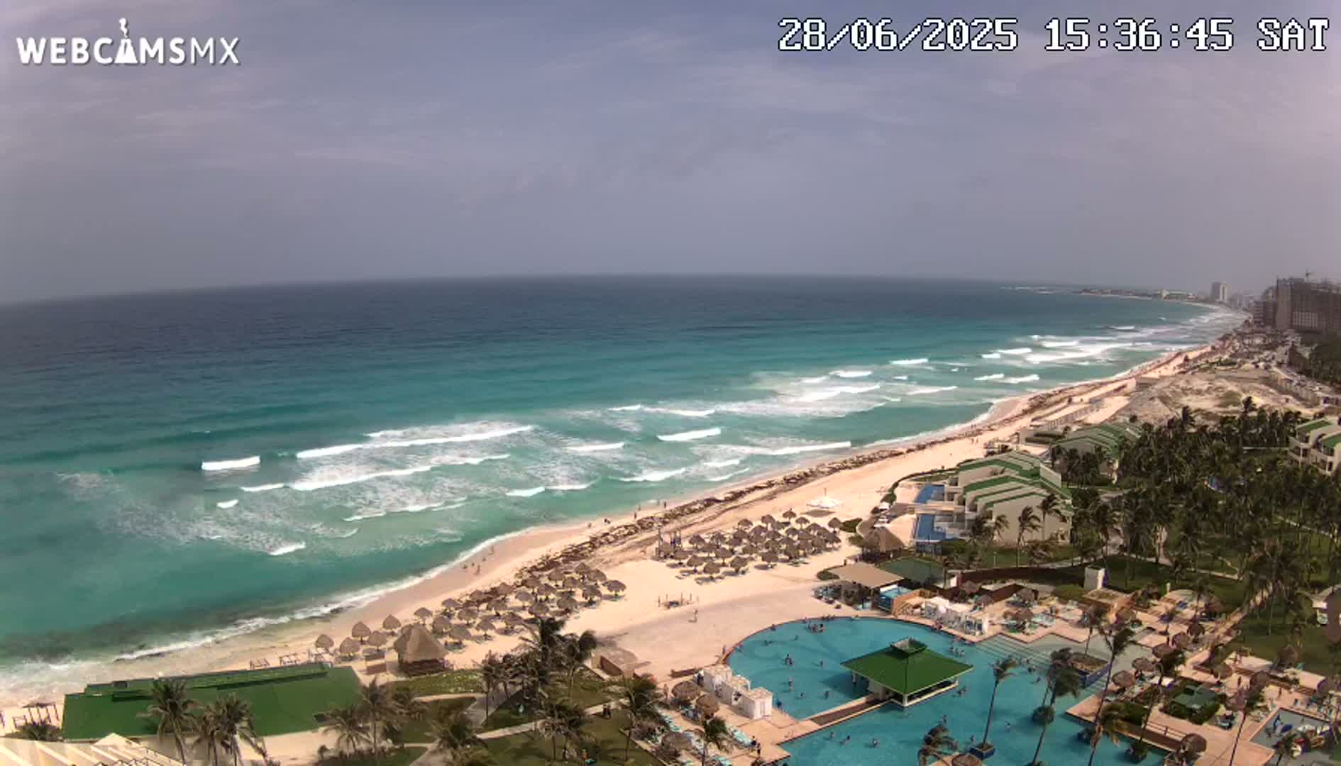Cancún (Cancun) Playa Delfines Beach Live Cam - Benito Juarez, Quintana Roo, Mexico