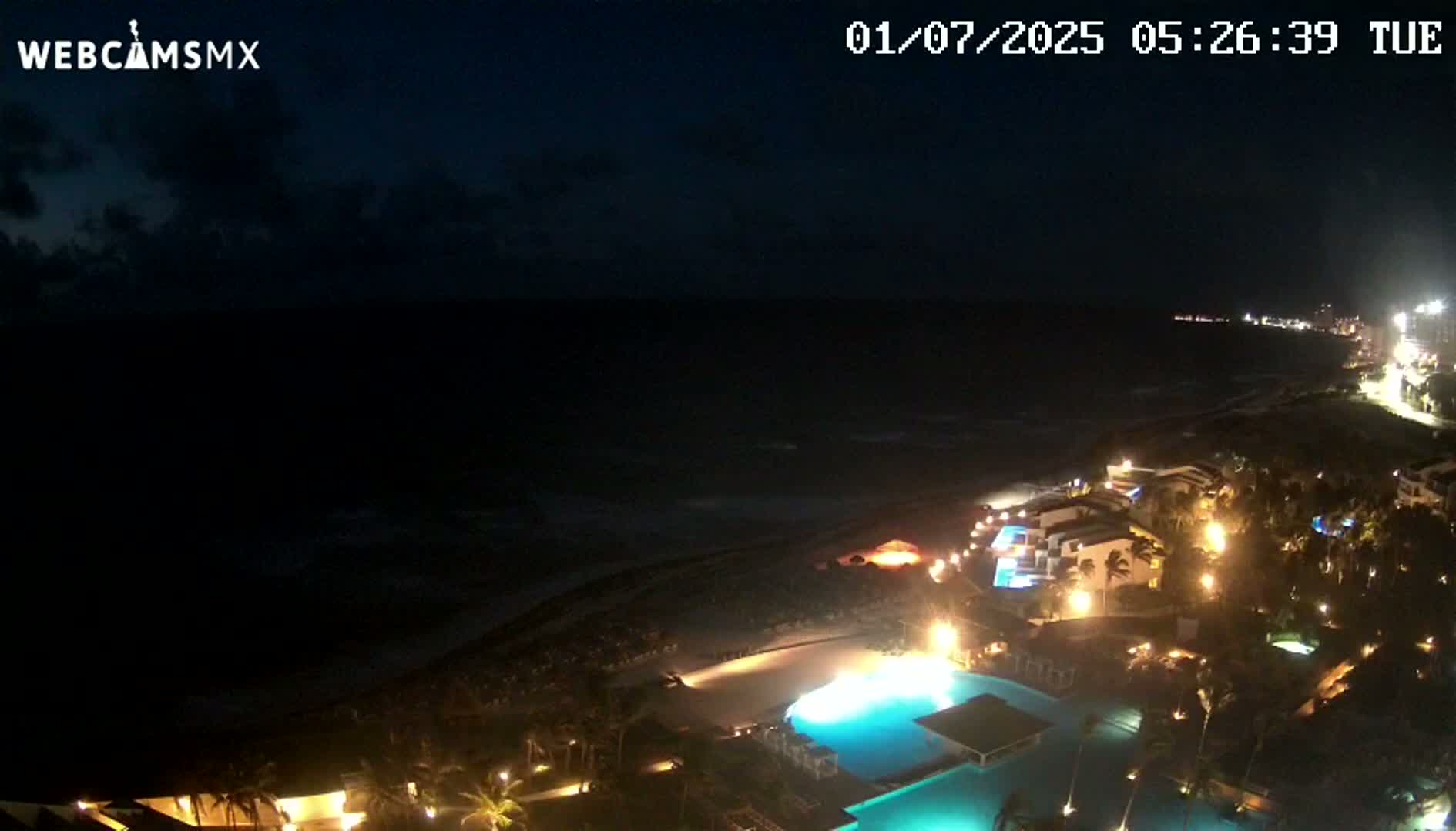 Cancún (Cancun) Playa Delfines Beach Live Cam - Benito Juarez, Quintana Roo, Mexico