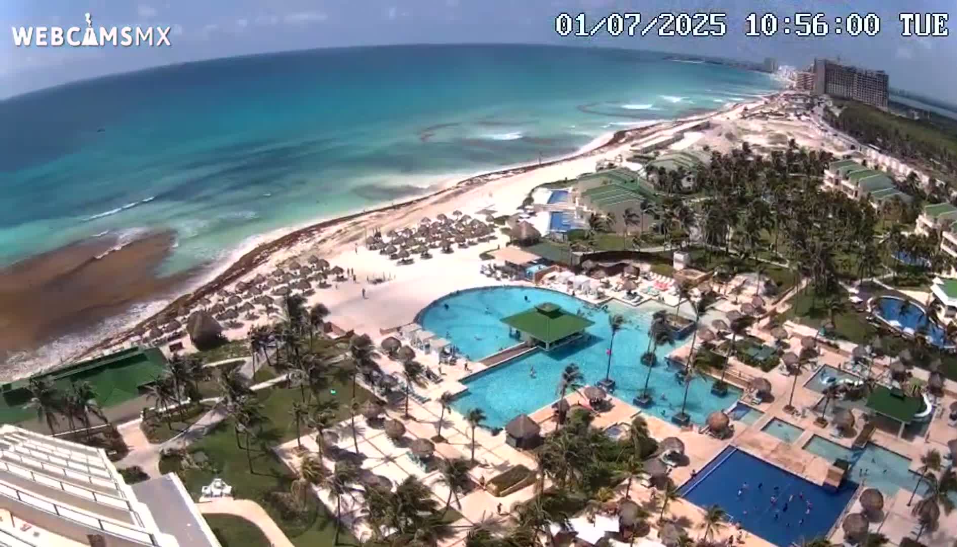 Cancún (Cancun) Playa Delfines Beach Live Cam - Benito Juarez, Quintana Roo, Mexico