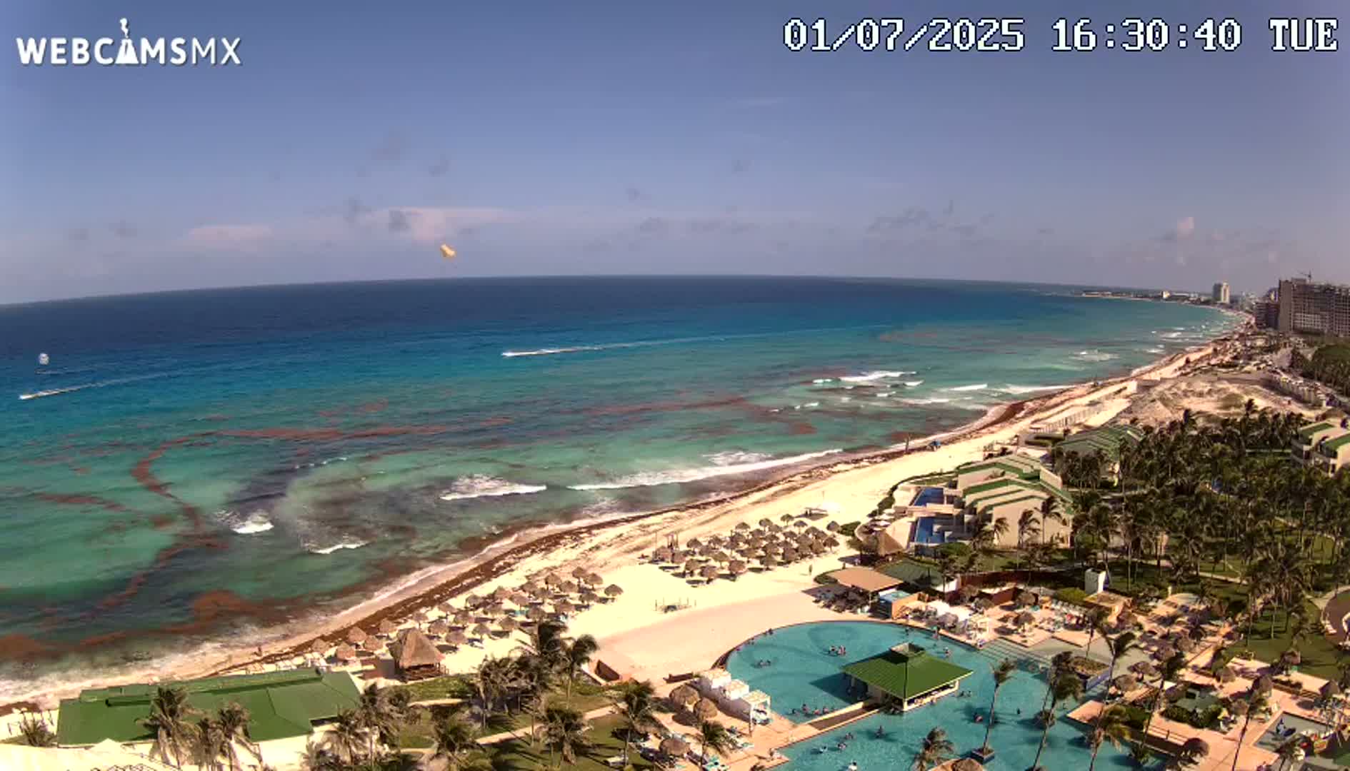 Cancún (Cancun) Playa Delfines Beach Live Cam - Benito Juarez, Quintana Roo, Mexico