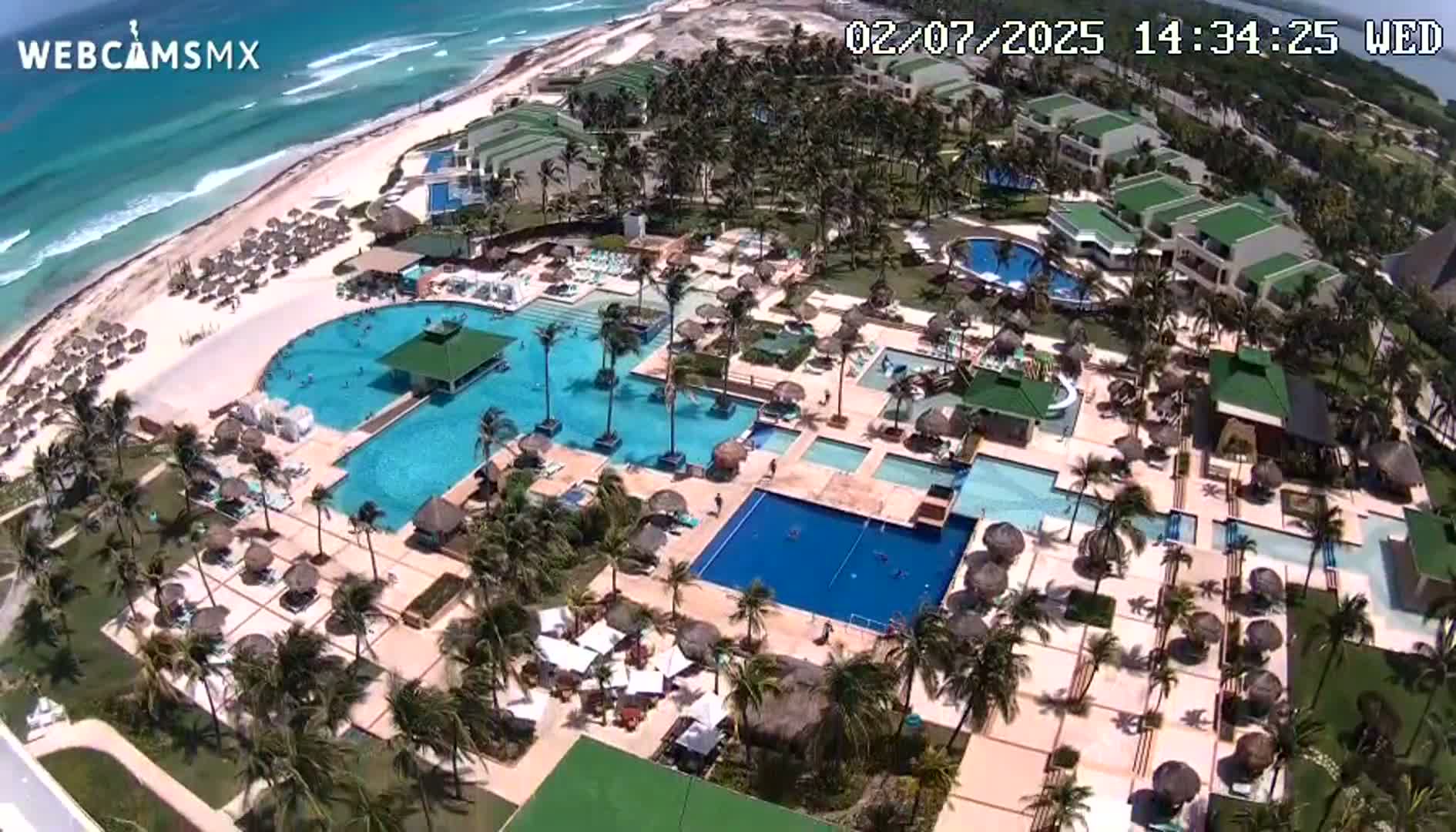 Cancún (Cancun) Playa Delfines Beach Live Cam - Benito Juarez, Quintana Roo, Mexico