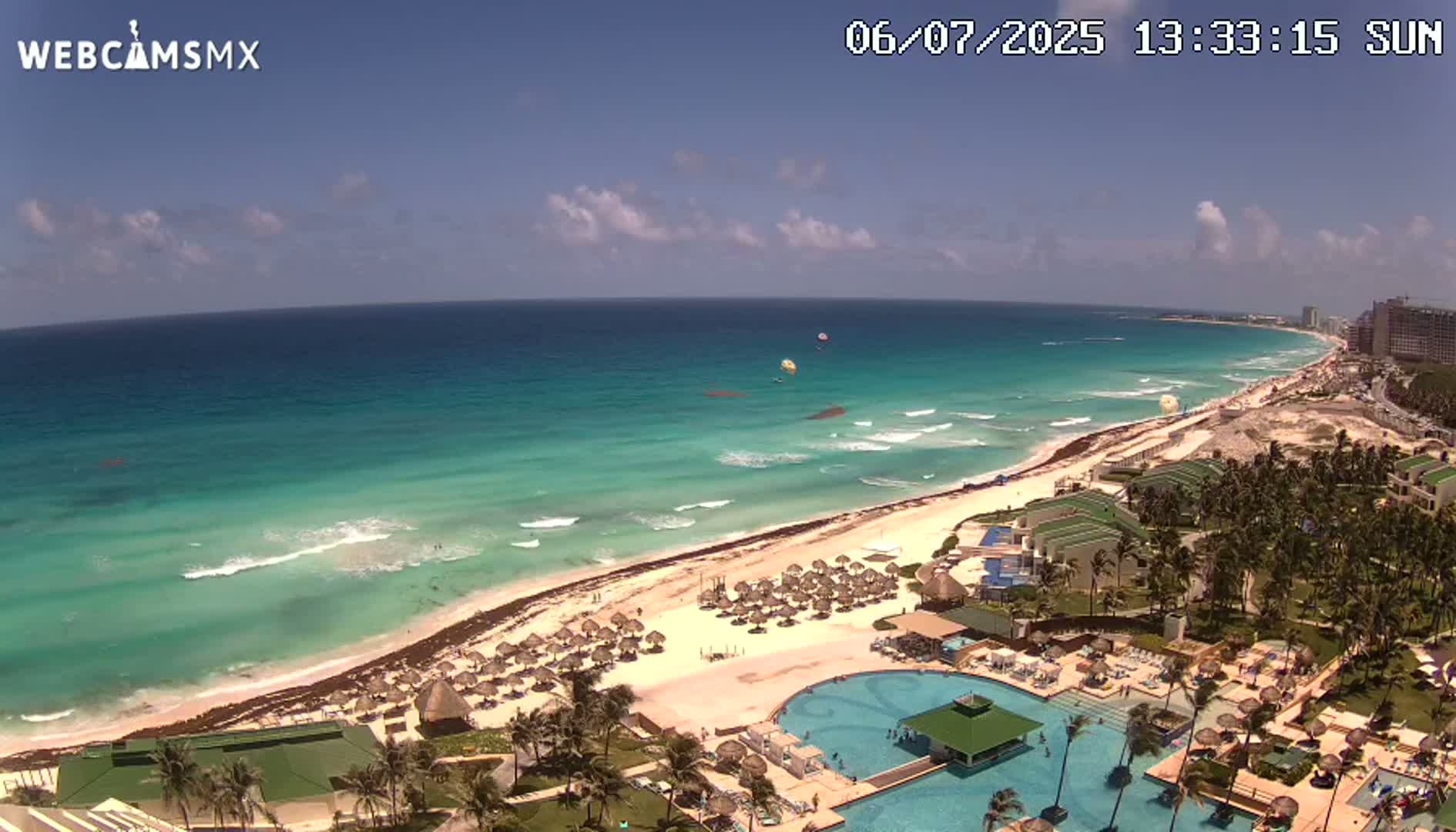 Cancún (Cancun) Playa Delfines Beach Live Cam - Benito Juarez, Quintana Roo, Mexico