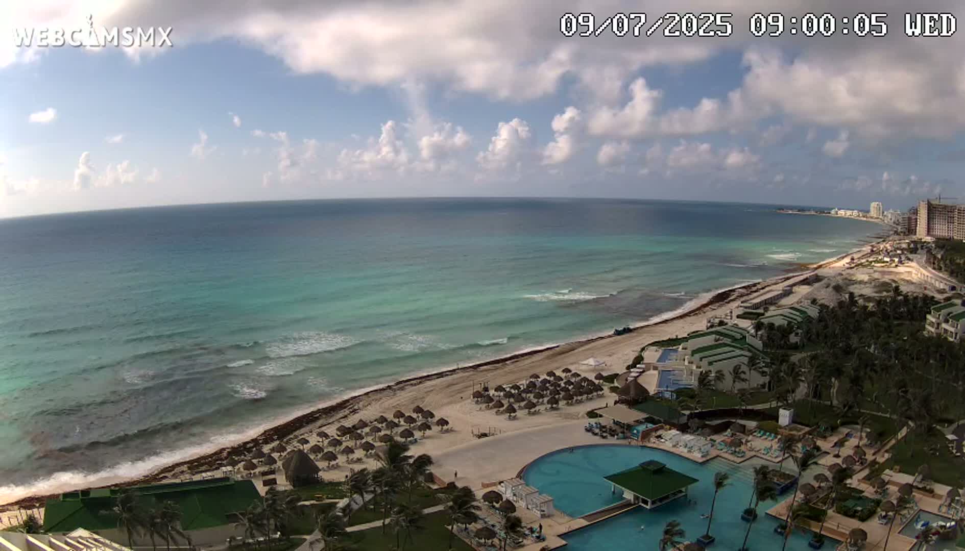 Cancún (Cancun) Playa Delfines Beach Live Cam - Benito Juarez, Quintana Roo, Mexico