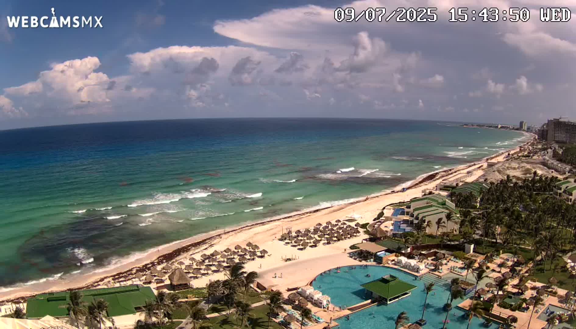 Cancún (Cancun) Playa Delfines Beach Live Cam - Benito Juarez, Quintana Roo, Mexico