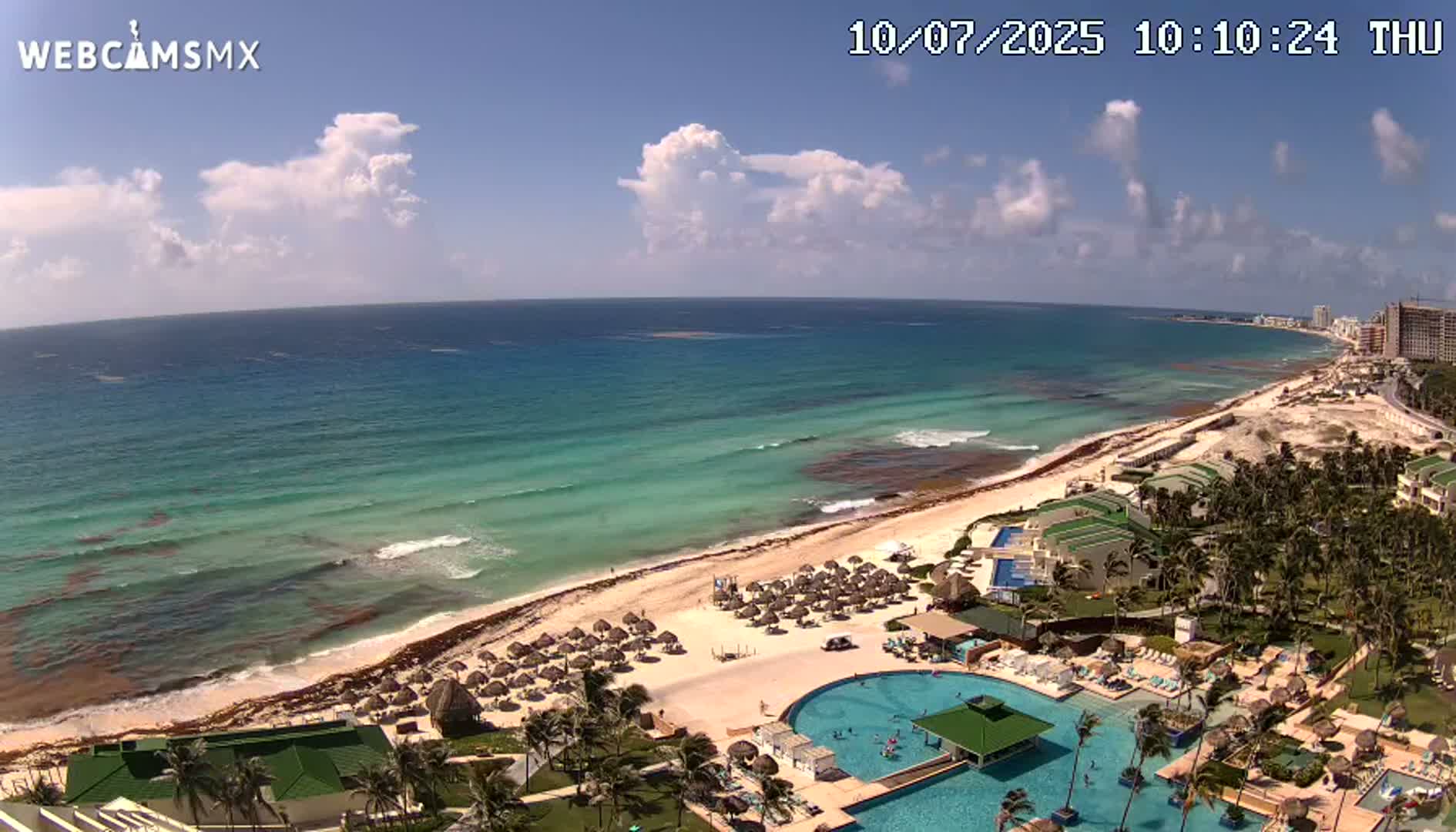 Cancún (Cancun) Playa Delfines Beach Live Cam - Benito Juarez, Quintana Roo, Mexico