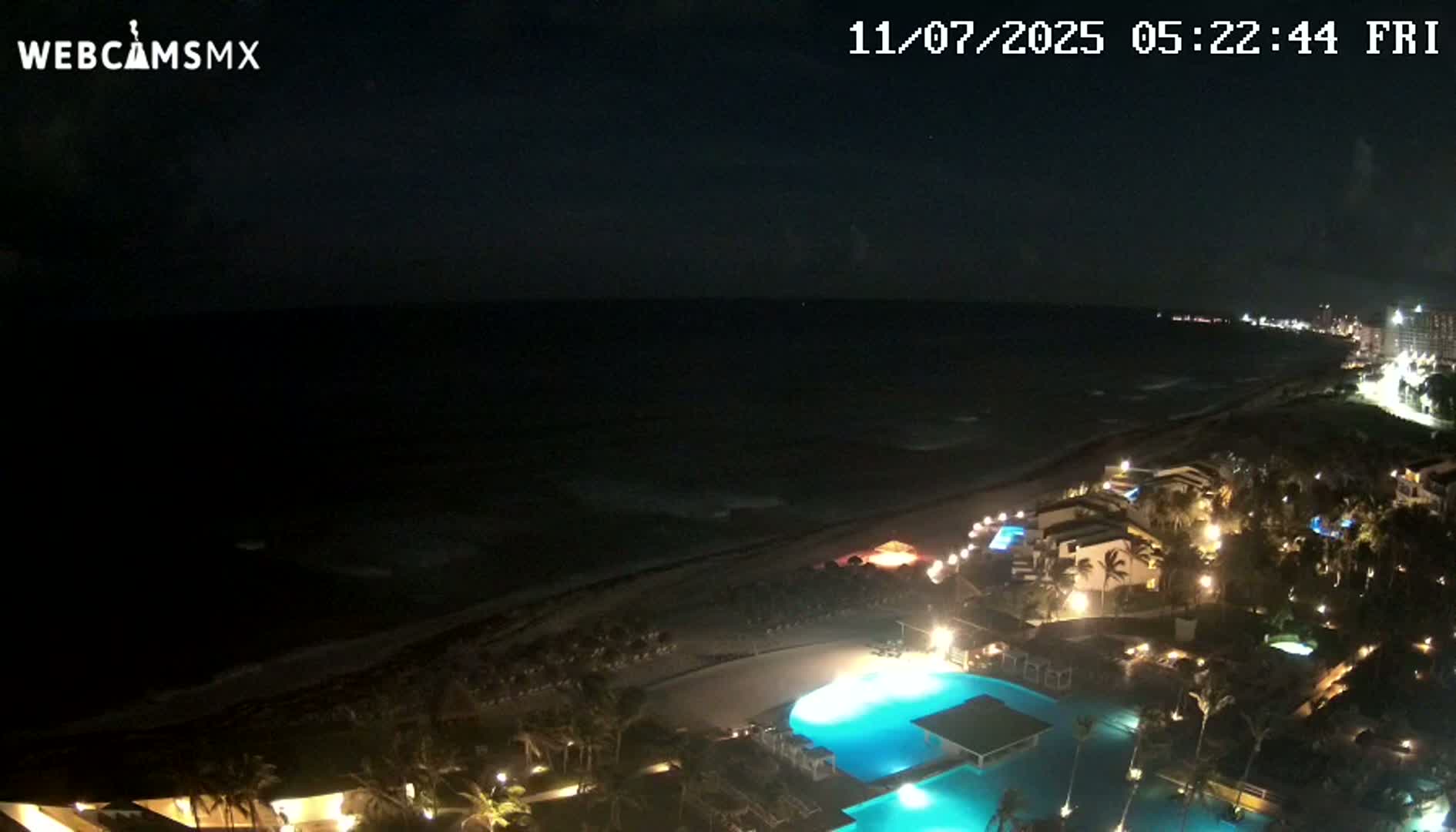 Cancún (Cancun) Playa Delfines Beach Live Cam - Benito Juarez, Quintana Roo, Mexico