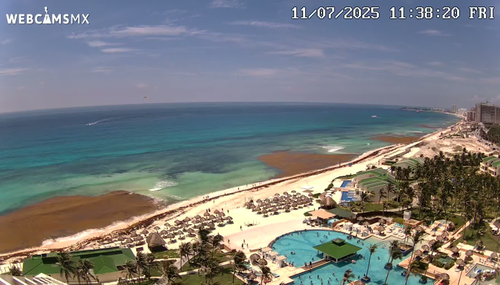 Cancún (Cancun) Playa Delfines Beach Live Cam - Benito Juarez, Quintana Roo, Mexico
