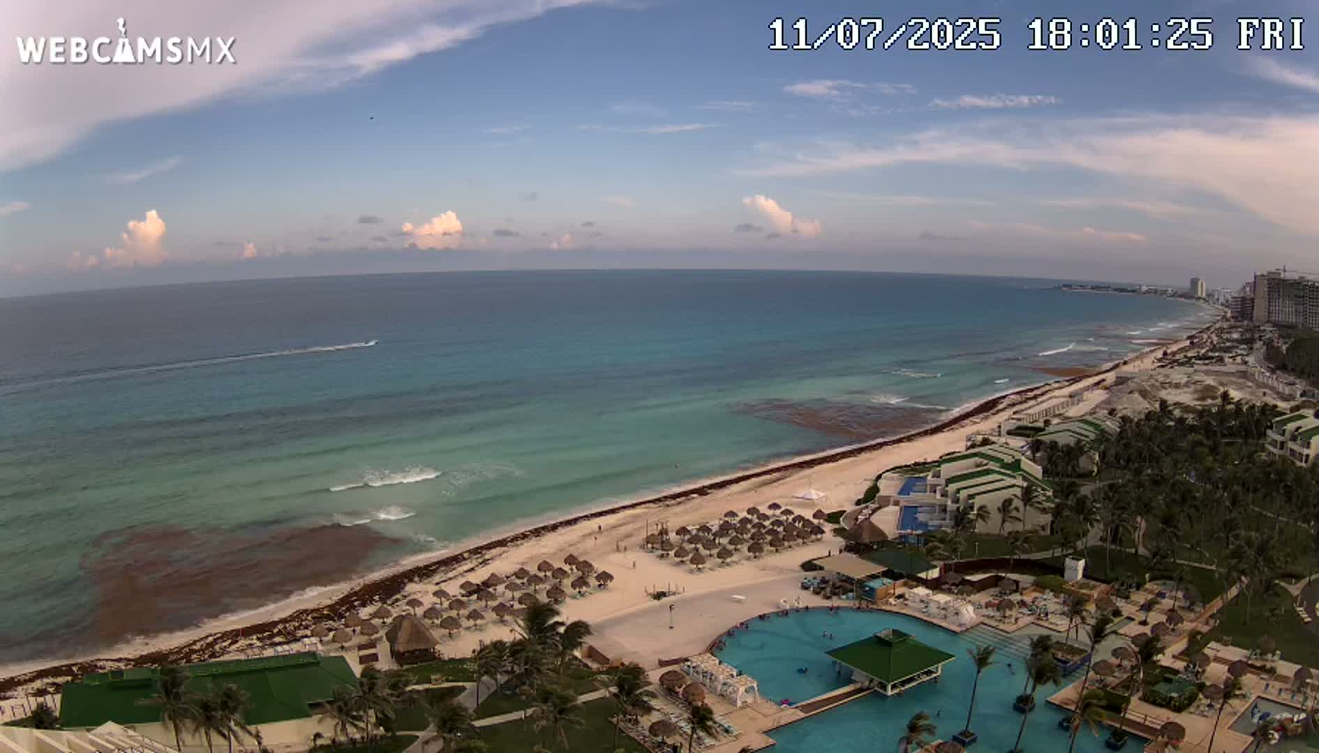 Cancún (Cancun) Playa Delfines Beach Live Cam - Benito Juarez, Quintana Roo, Mexico