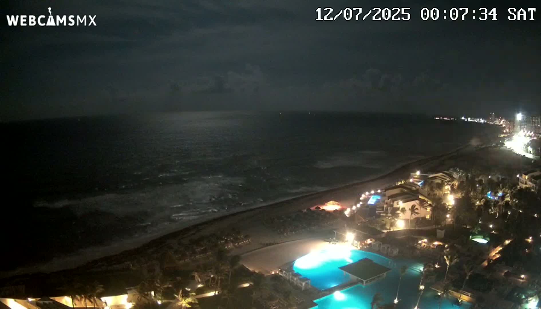 Cancún (Cancun) Playa Delfines Beach Live Cam - Benito Juarez, Quintana Roo, Mexico