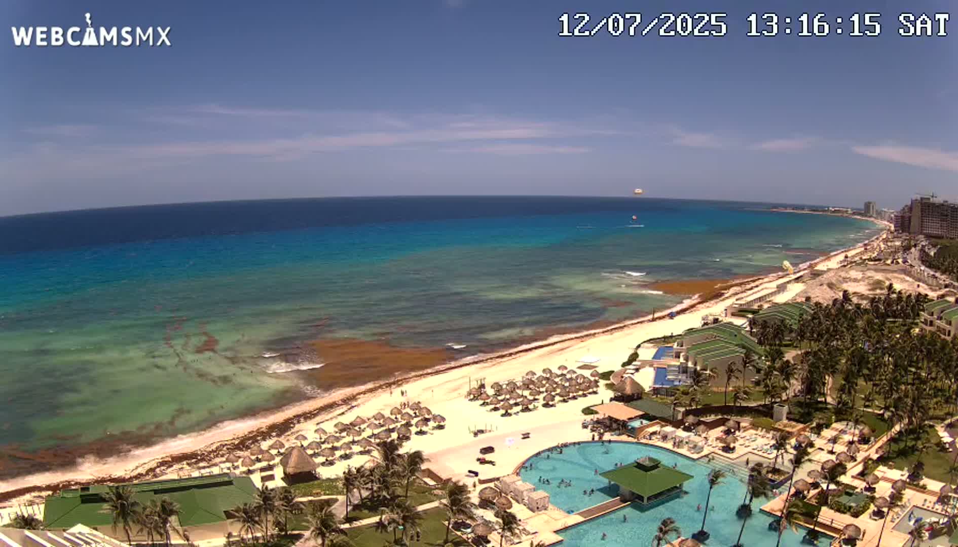 Cancún (Cancun) Playa Delfines Beach Live Cam - Benito Juarez, Quintana Roo, Mexico
