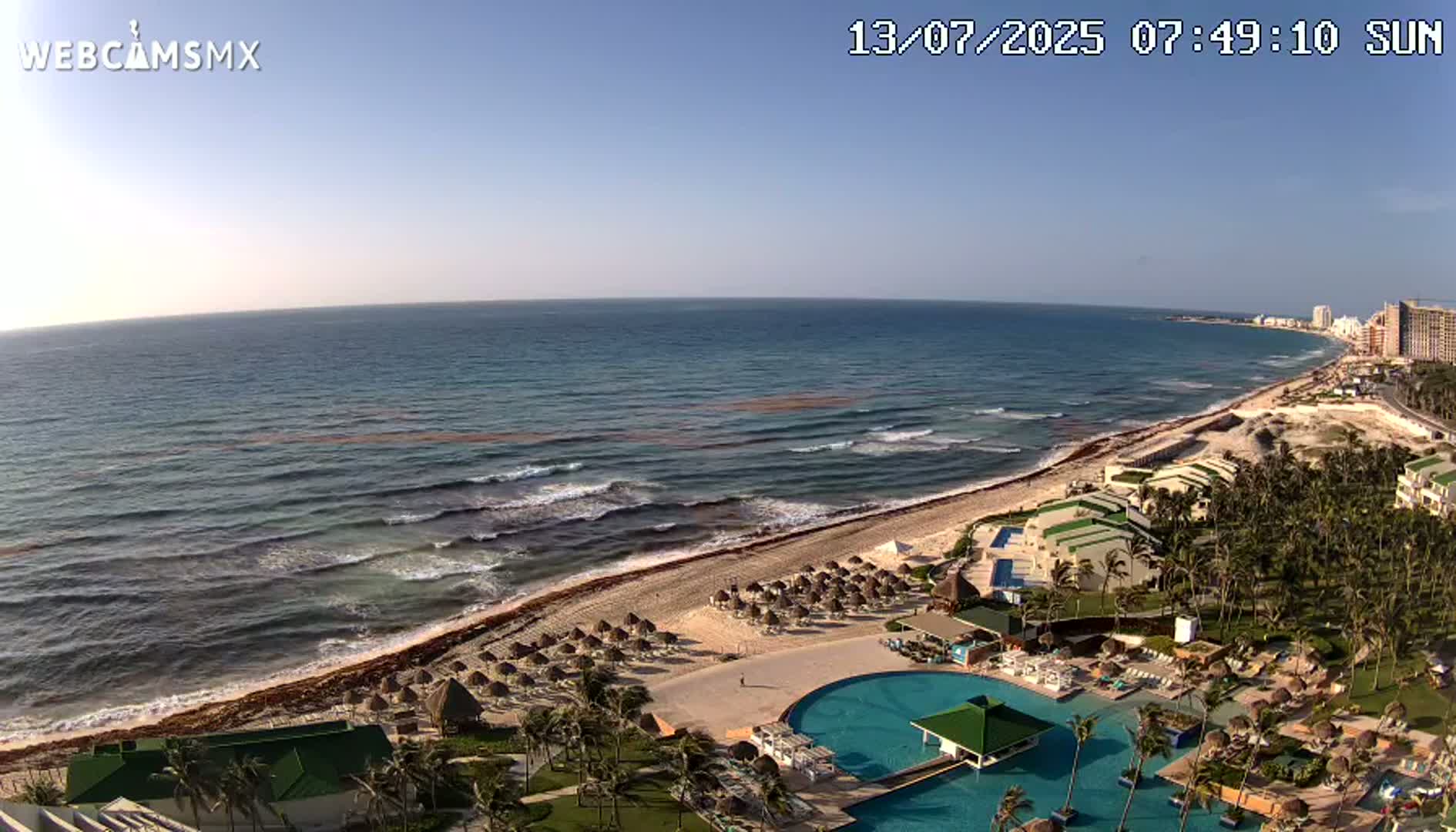 Cancún (Cancun) Playa Delfines Beach Live Cam - Benito Juarez, Quintana Roo, Mexico