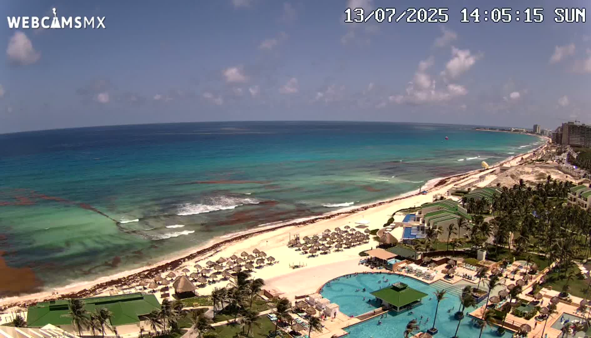 Cancún (Cancun) Playa Delfines Beach Live Cam - Benito Juarez, Quintana Roo, Mexico