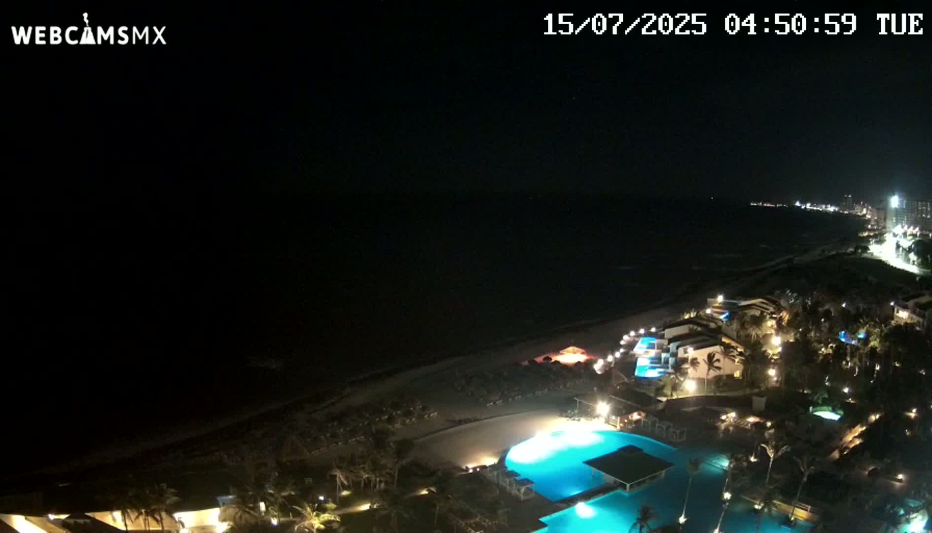 Cancún (Cancun) Playa Delfines Beach Live Cam - Benito Juarez, Quintana Roo, Mexico