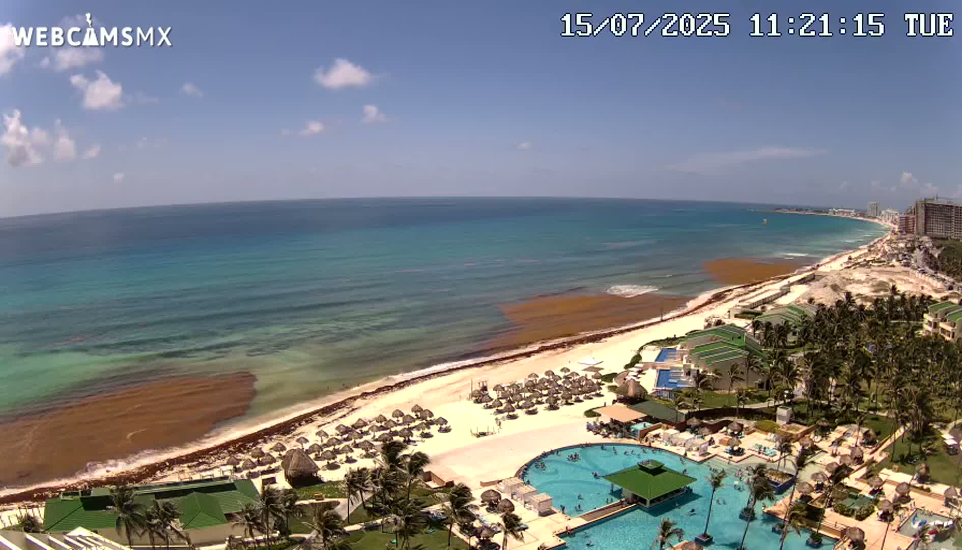 Cancún (Cancun) Playa Delfines Beach Live Cam - Benito Juarez, Quintana Roo, Mexico