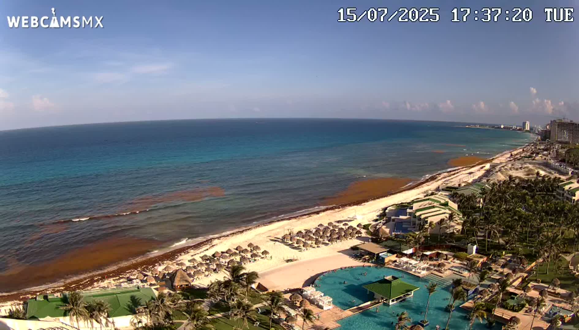 Cancún (Cancun) Playa Delfines Beach Live Cam - Benito Juarez, Quintana Roo, Mexico