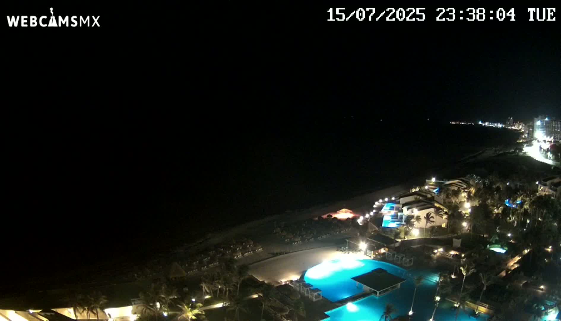 Cancún (Cancun) Playa Delfines Beach Live Cam - Benito Juarez, Quintana Roo, Mexico
