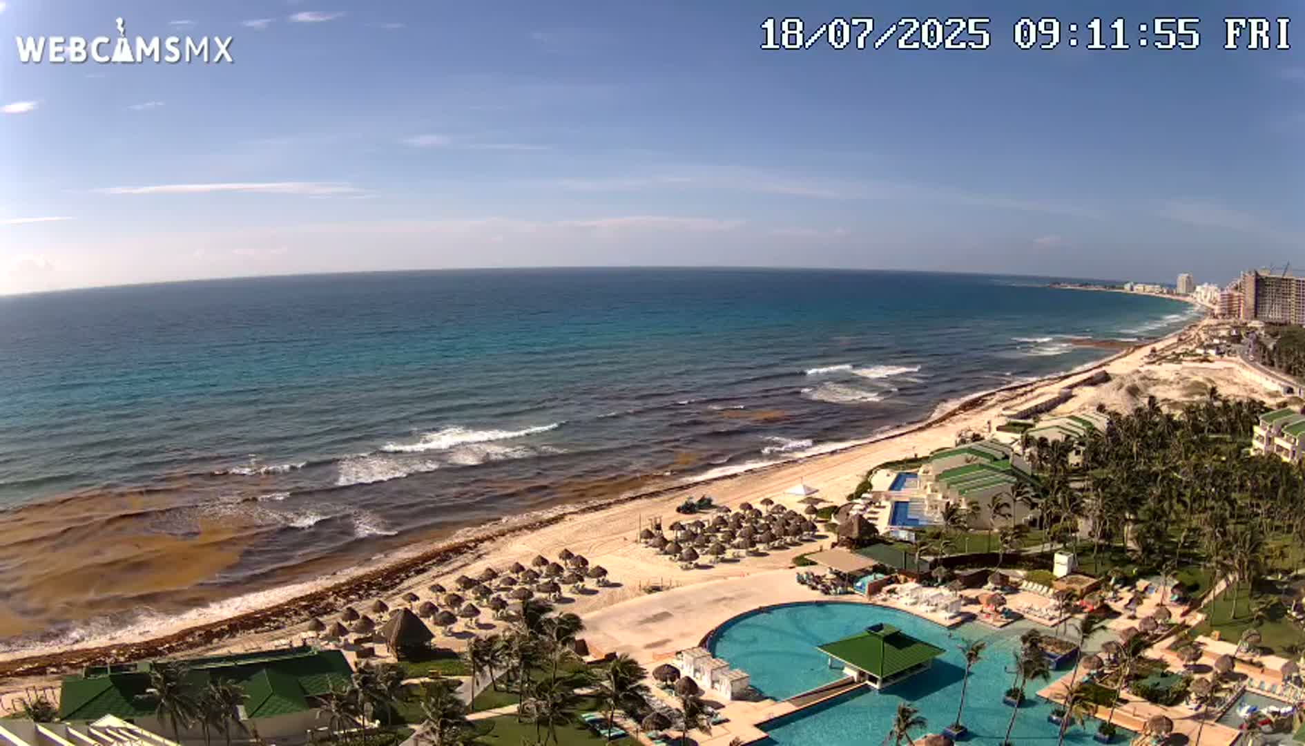 Cancún (Cancun) Playa Delfines Beach Live Cam - Benito Juarez, Quintana Roo, Mexico