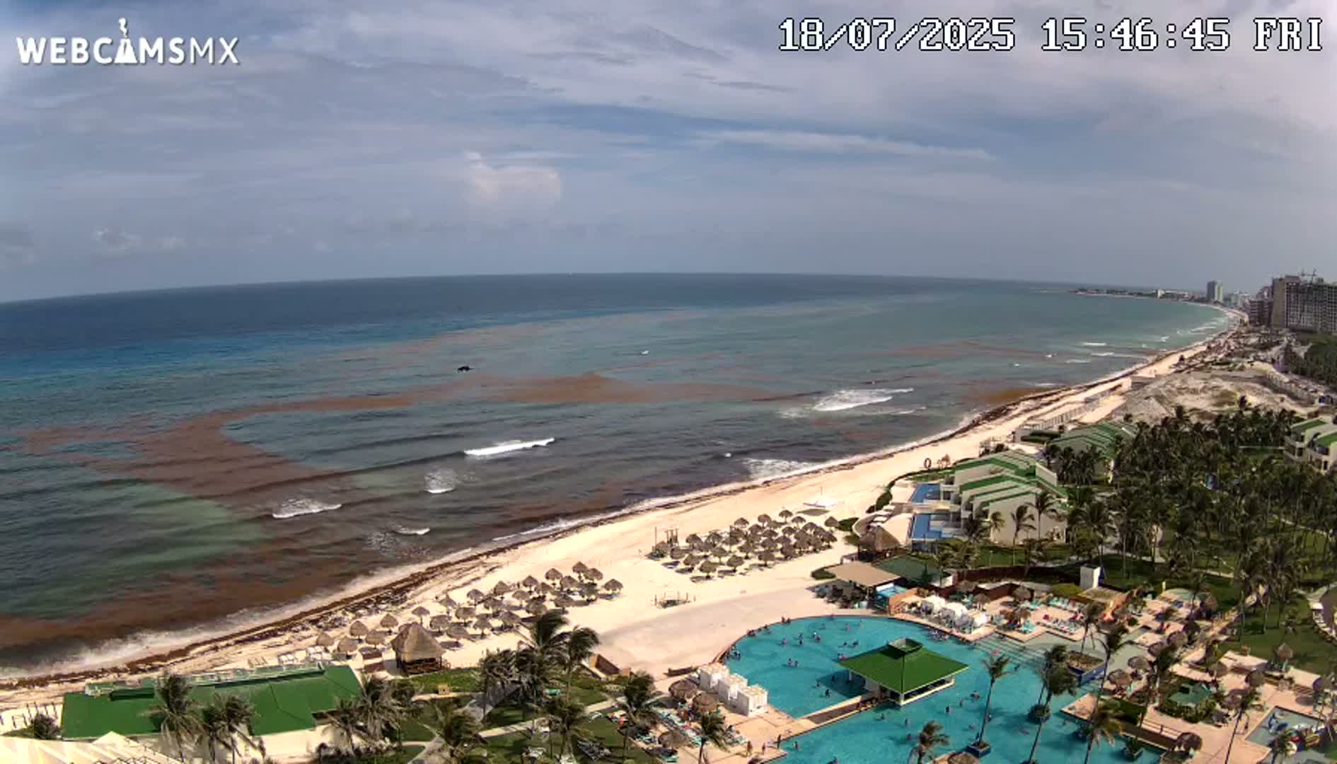 Cancún (Cancun) Playa Delfines Beach Live Cam - Benito Juarez, Quintana Roo, Mexico