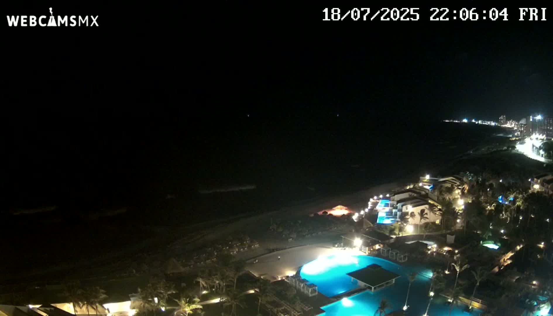 Cancún (Cancun) Playa Delfines Beach Live Cam - Benito Juarez, Quintana Roo, Mexico