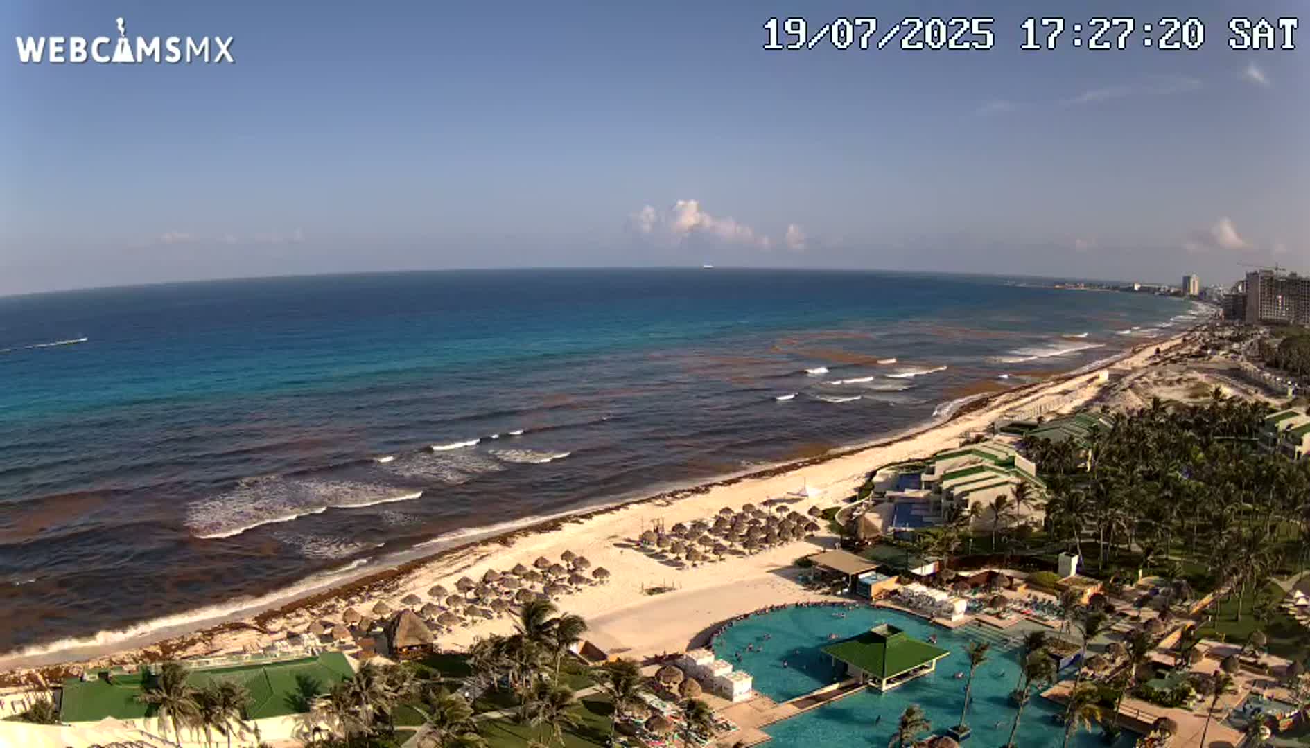 Cancún (Cancun) Playa Delfines Beach Live Cam - Benito Juarez, Quintana Roo, Mexico