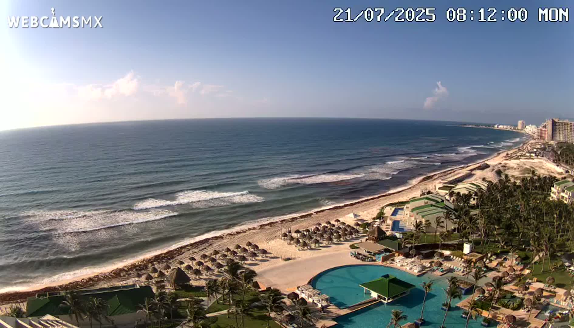 Cancún (Cancun) Playa Delfines Beach Live Cam - Benito Juarez, Quintana Roo, Mexico