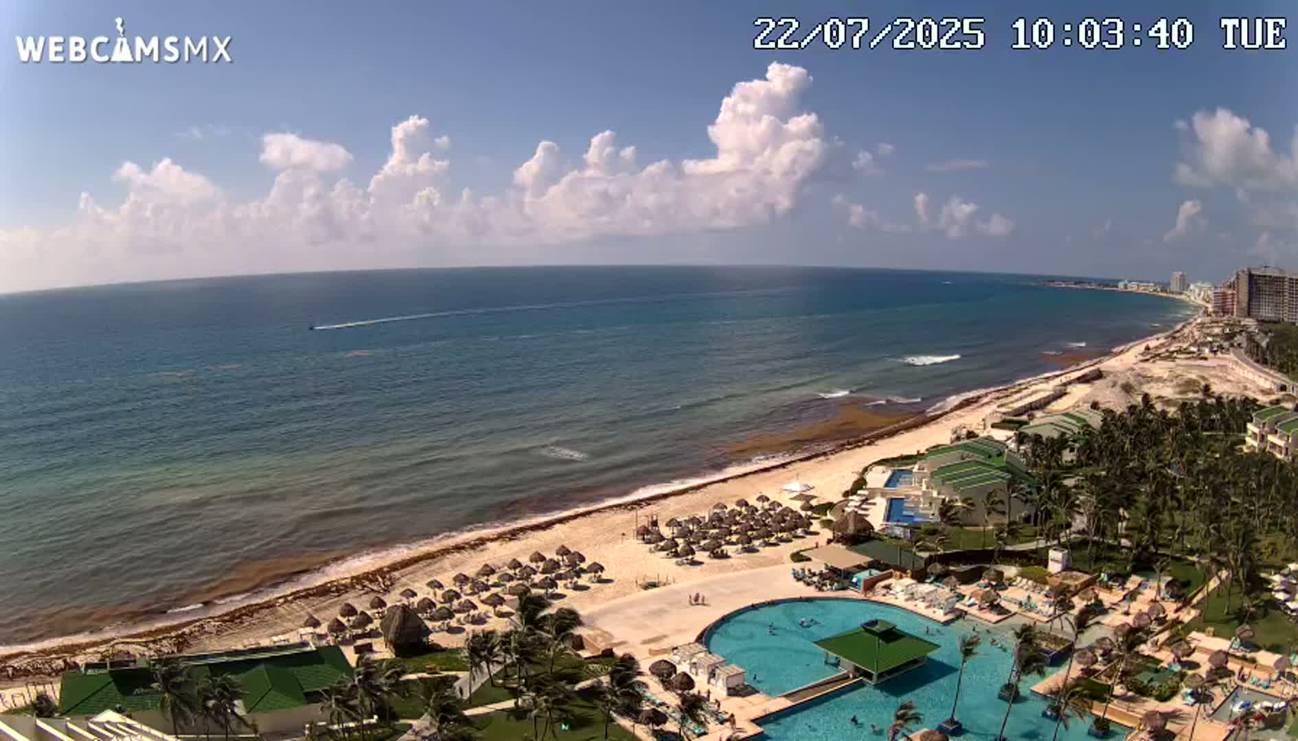 Cancún (Cancun) Playa Delfines Beach Live Cam - Benito Juarez, Quintana Roo, Mexico