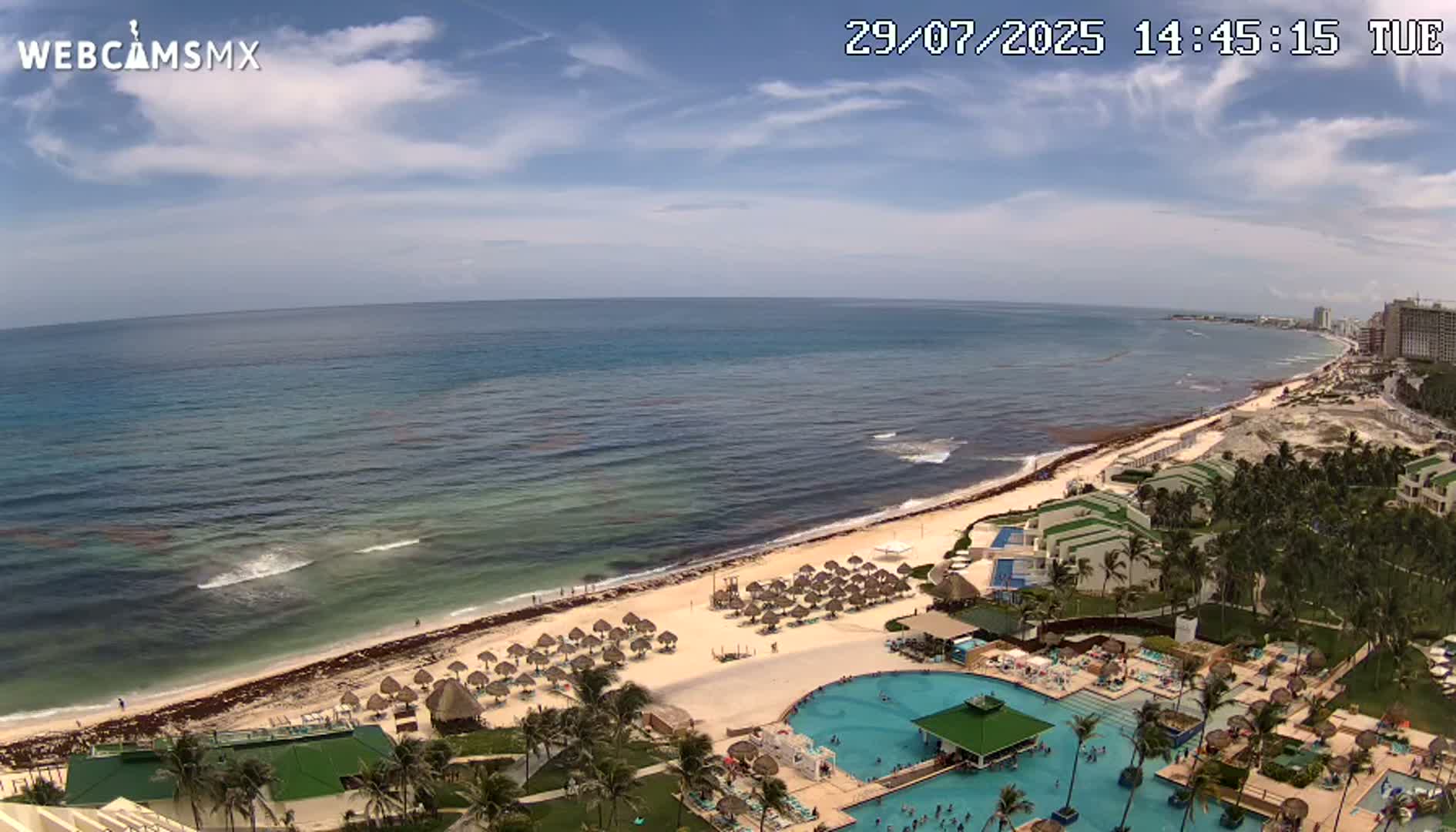 Cancún (Cancun) Playa Delfines Beach Live Cam - Benito Juarez, Quintana Roo, Mexico
