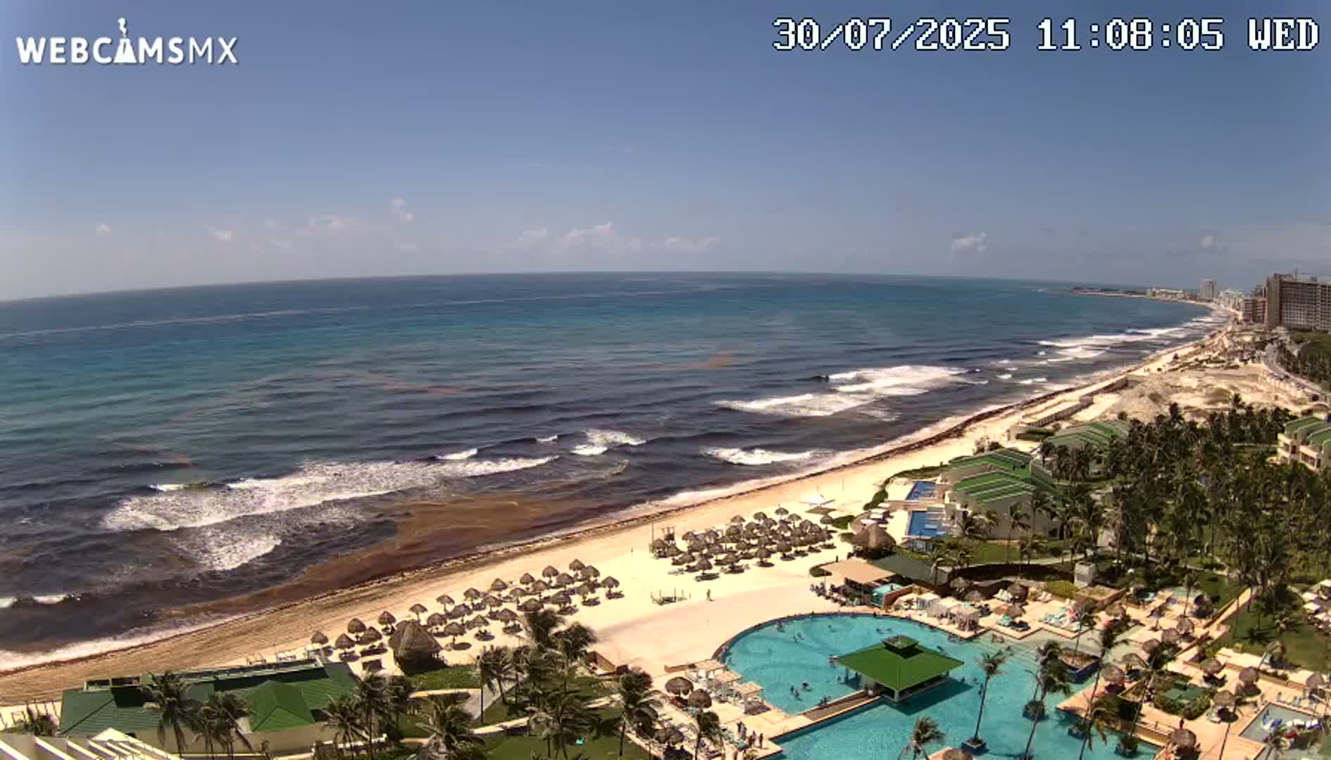 Cancún (Cancun) Playa Delfines Beach Live Cam - Benito Juarez, Quintana Roo, Mexico