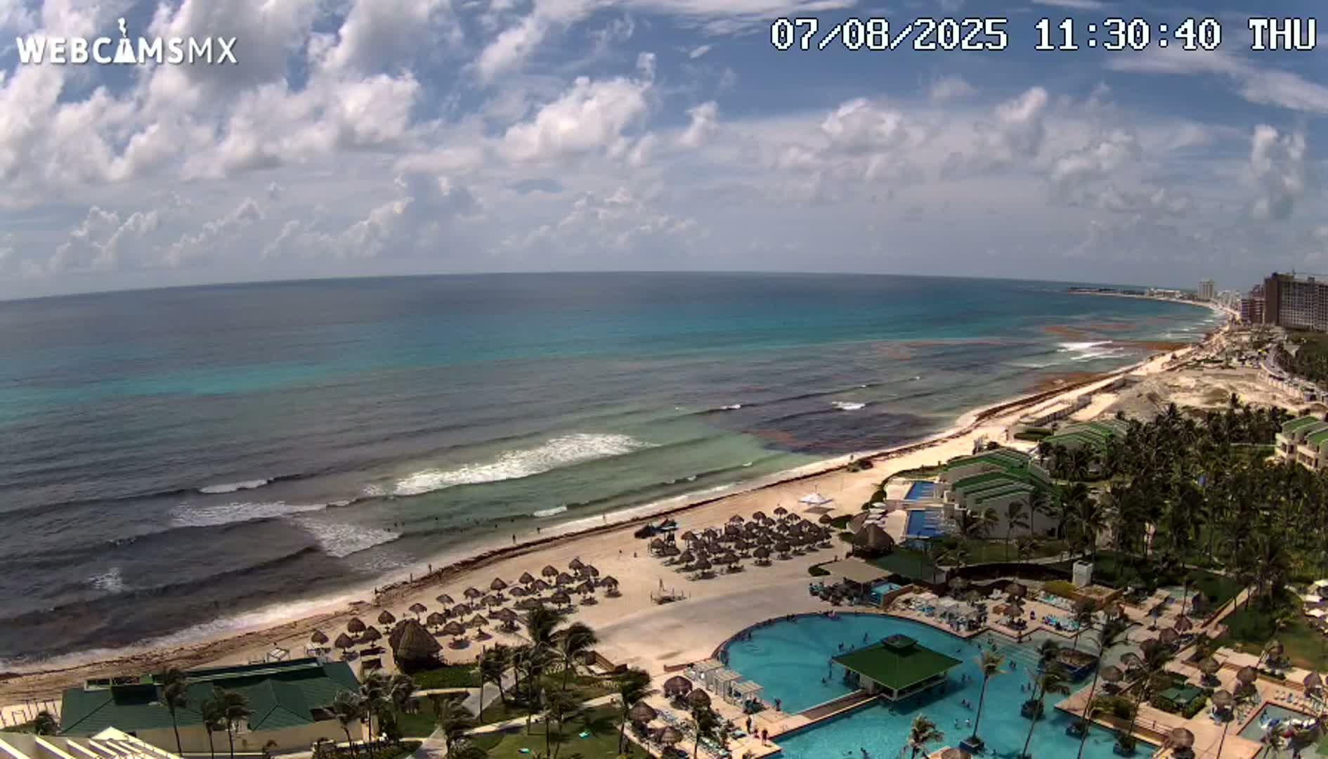 Cancún (Cancun) Playa Delfines Beach Live Cam - Benito Juarez, Quintana Roo, Mexico