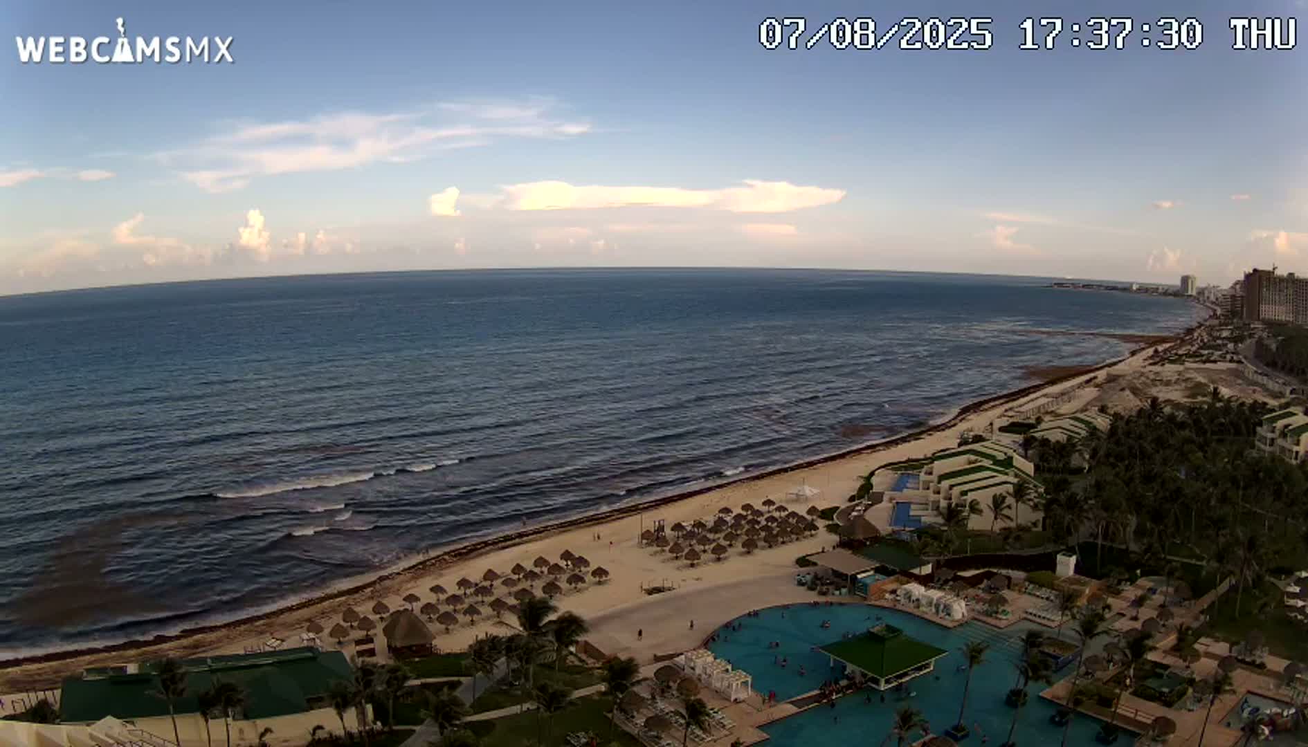 Cancún (Cancun) Playa Delfines Beach Live Cam - Benito Juarez, Quintana Roo, Mexico