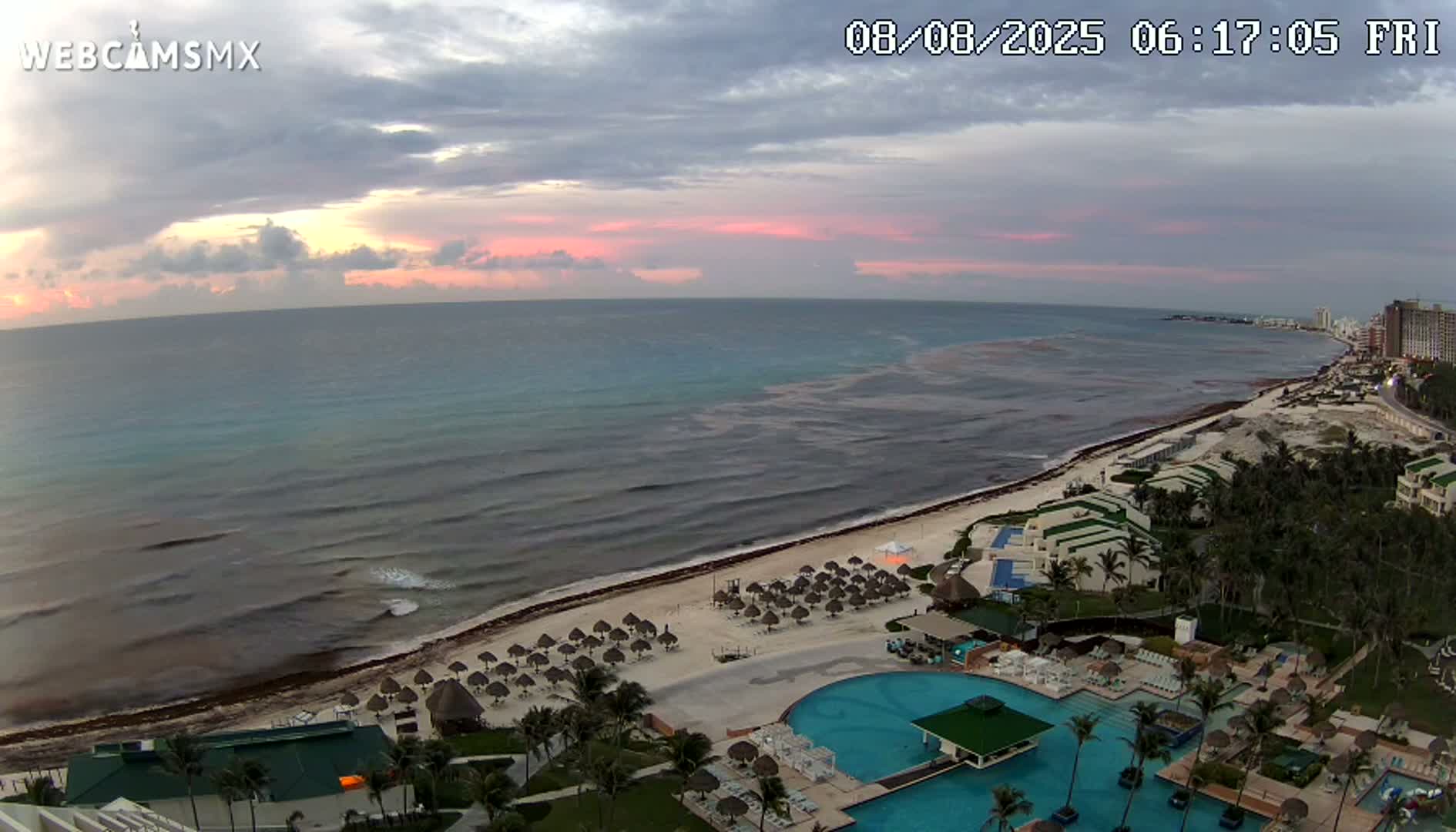 Cancún (Cancun) Playa Delfines Beach Live Cam - Benito Juarez, Quintana Roo, Mexico