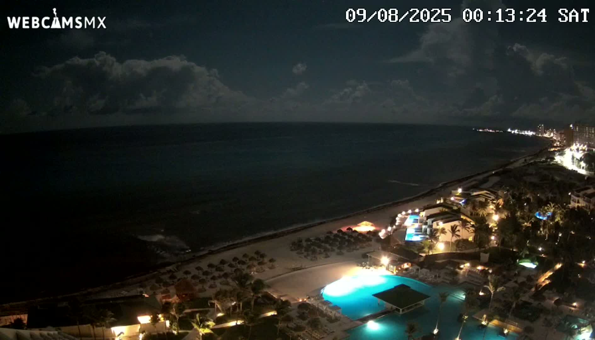 Cancún (Cancun) Playa Delfines Beach Live Cam - Benito Juarez, Quintana Roo, Mexico