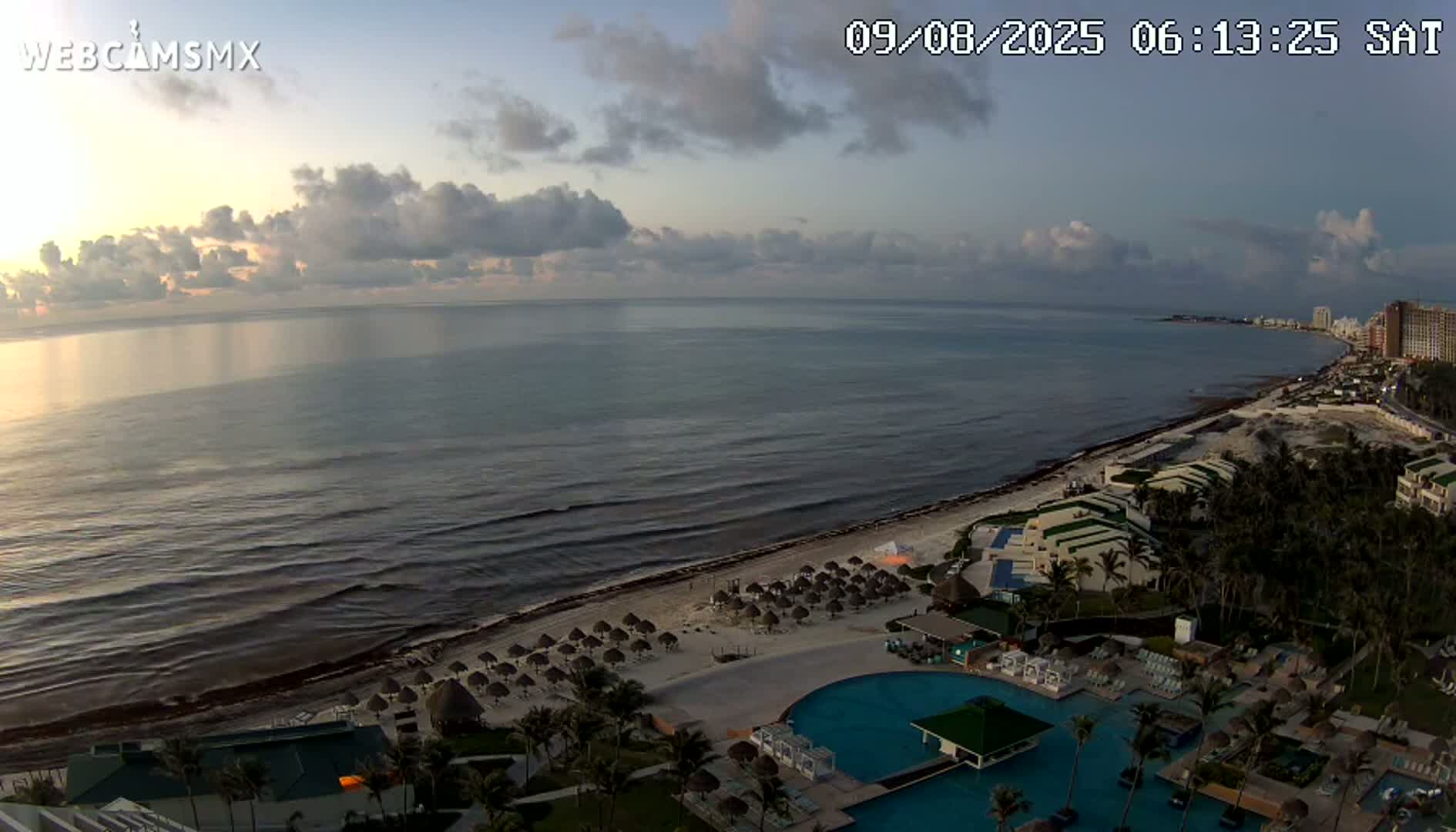 Cancún (Cancun) Playa Delfines Beach Live Cam - Benito Juarez, Quintana Roo, Mexico