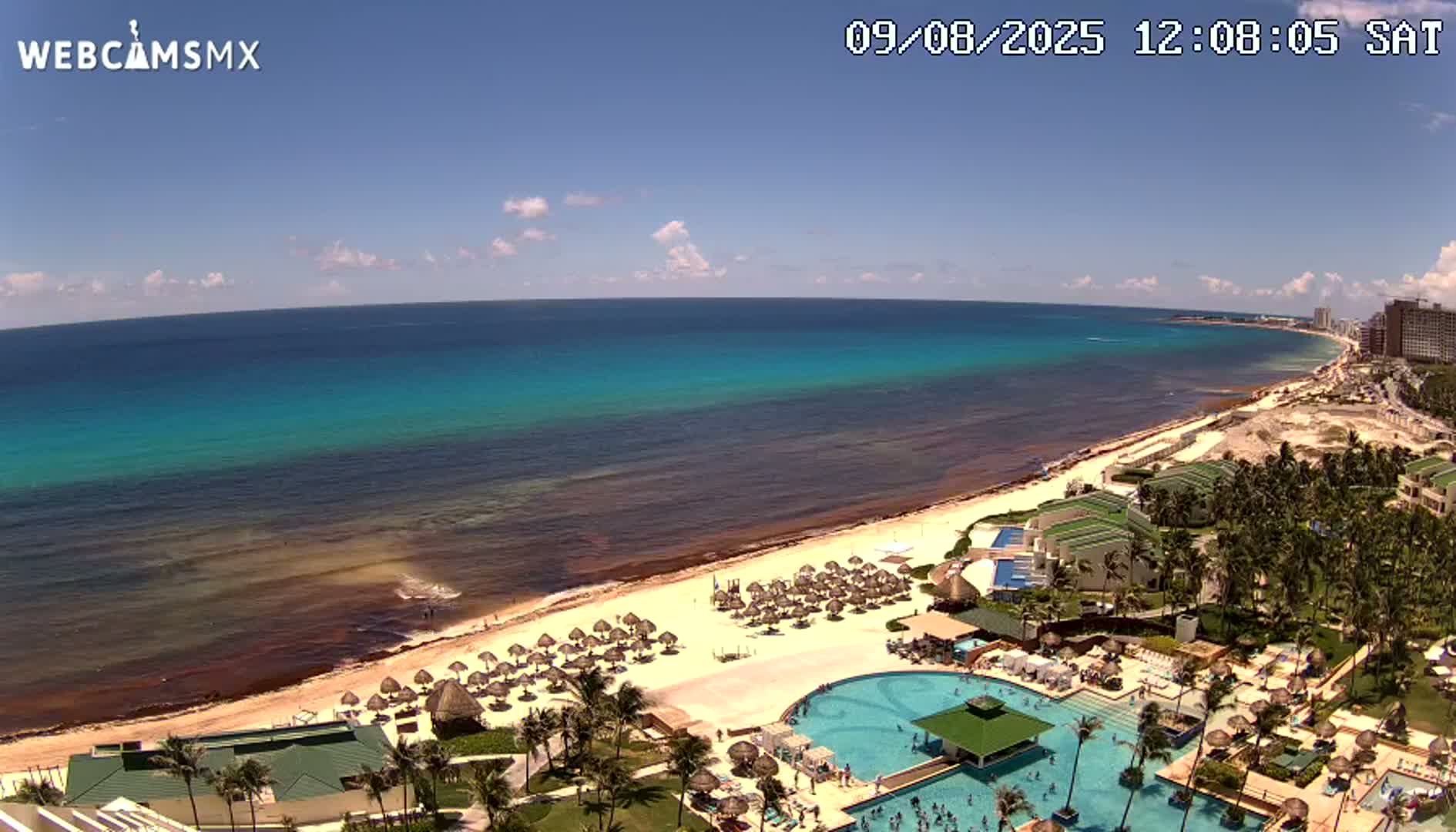 Cancún (Cancun) Playa Delfines Beach Live Cam - Benito Juarez, Quintana Roo, Mexico