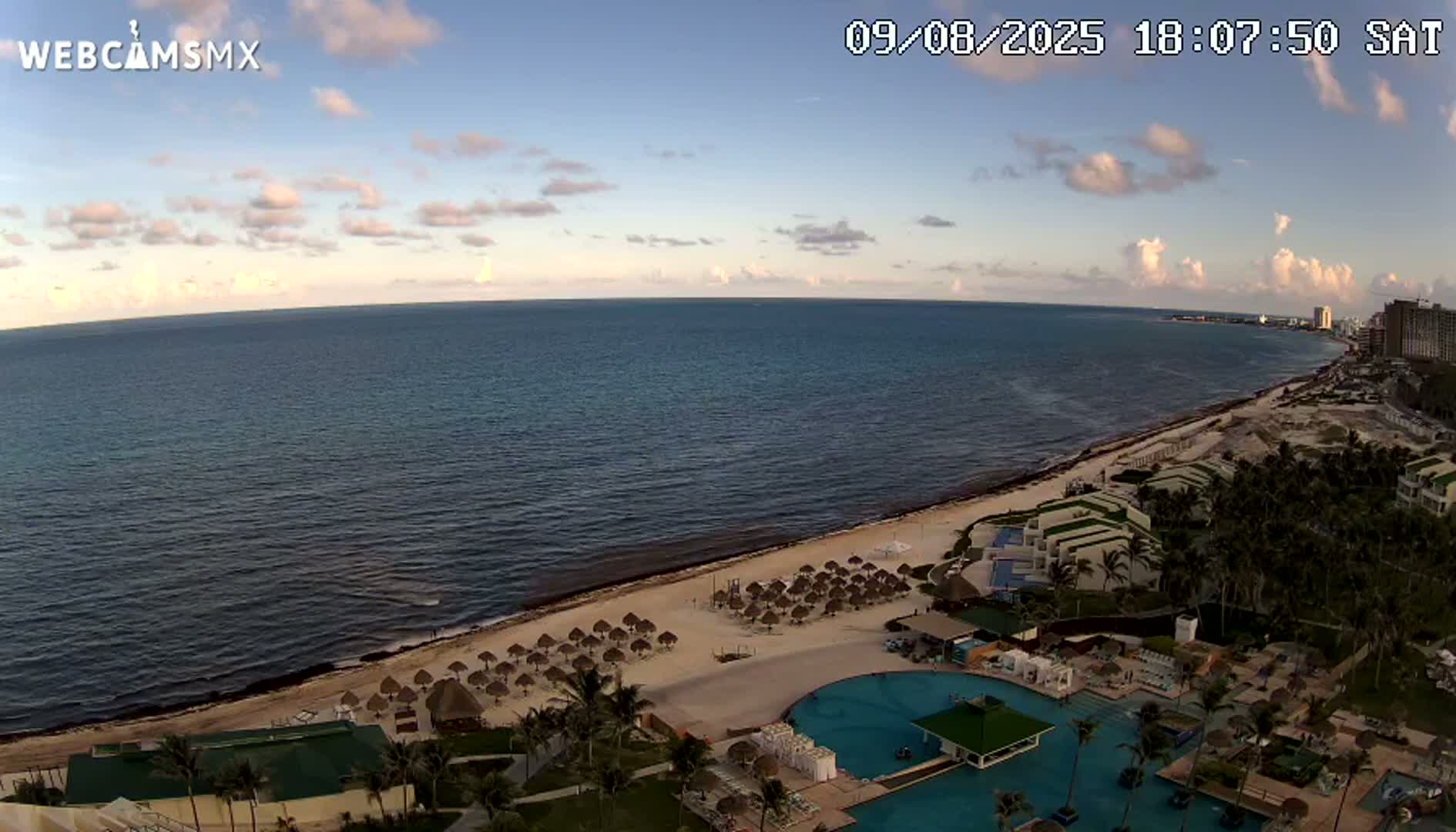 Cancún (Cancun) Playa Delfines Beach Live Cam - Benito Juarez, Quintana Roo, Mexico
