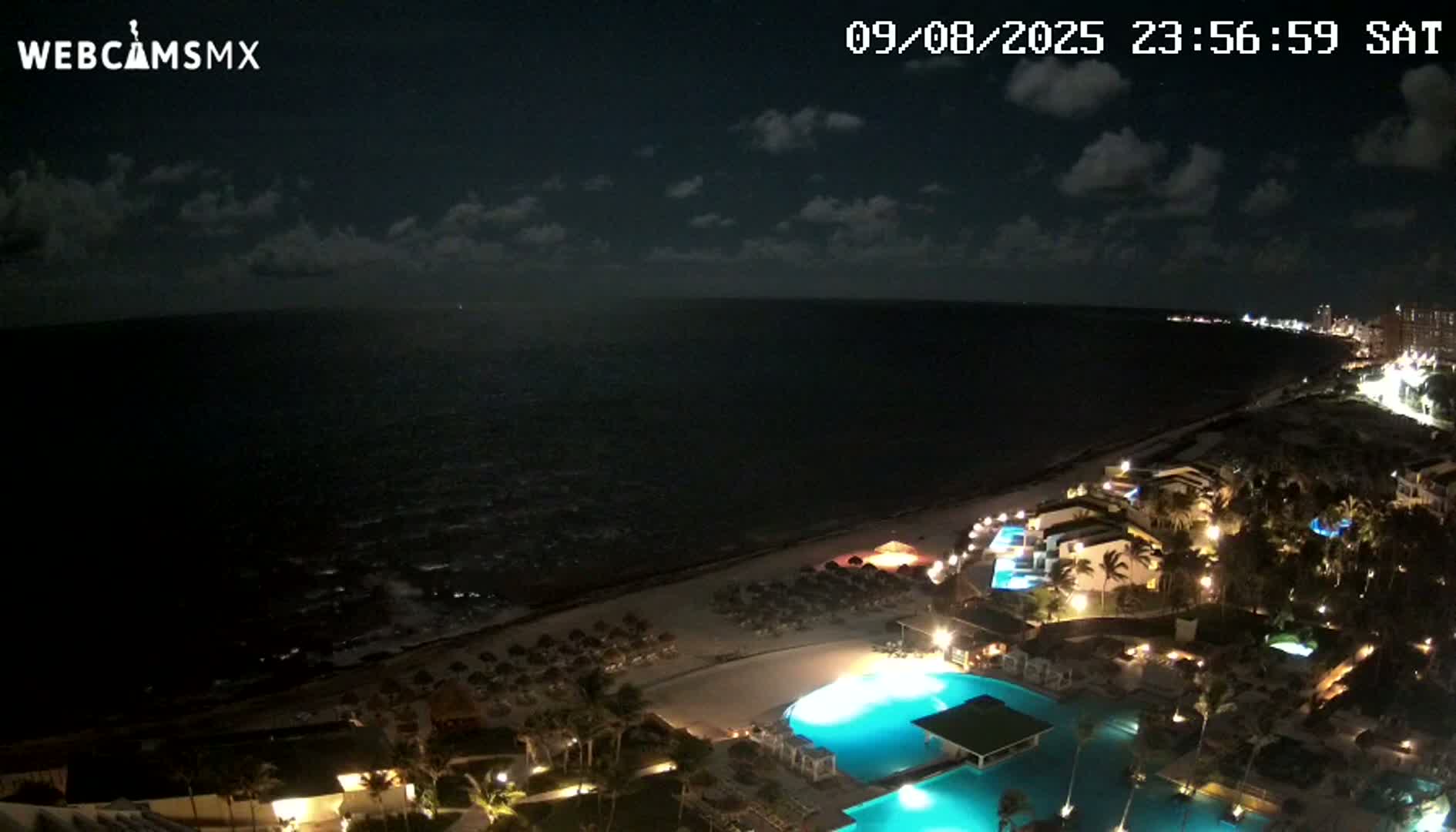 Cancún (Cancun) Playa Delfines Beach Live Cam - Benito Juarez, Quintana Roo, Mexico