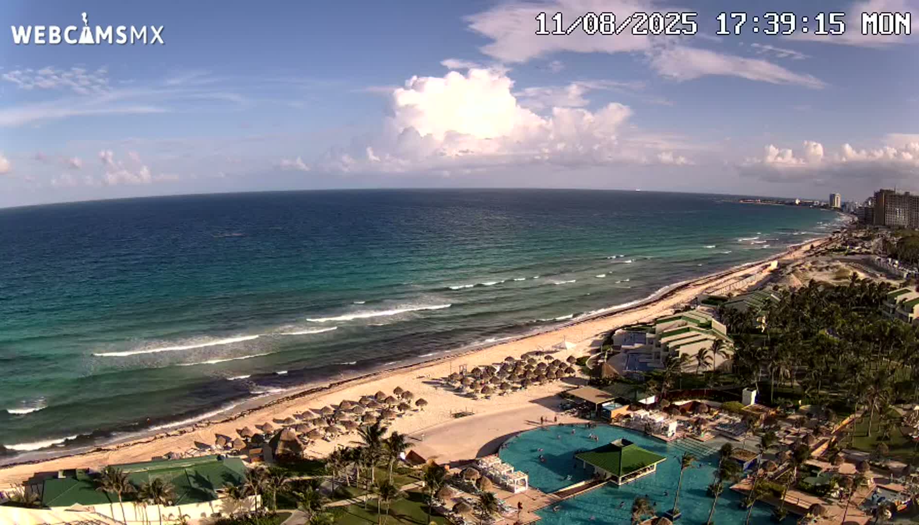 Cancún (Cancun) Playa Delfines Beach Live Cam - Benito Juarez, Quintana Roo, Mexico