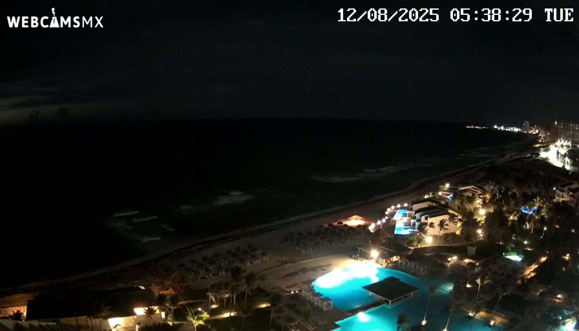 Cancún (Cancun) Playa Delfines Beach Live Cam - Benito Juarez, Quintana Roo, Mexico