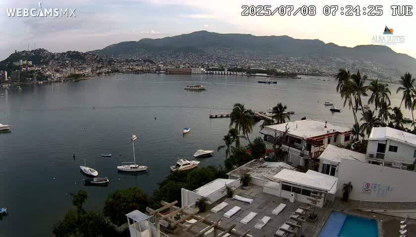 Acapulco City & Bahia de Acapulco Bay Live Cam - Acapulco de Juarez, Guerrero, Mexico