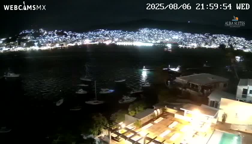 Acapulco City & Bahia de Acapulco Bay Live Cam - Acapulco de Juarez, Guerrero, Mexico