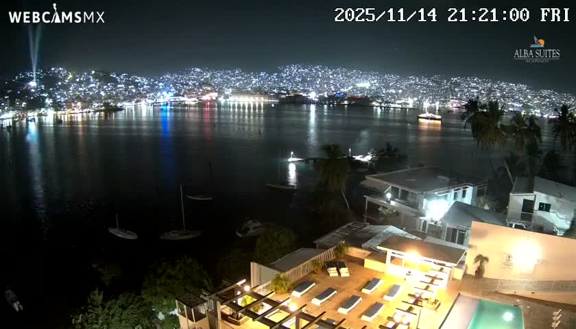 Acapulco City & Bahia de Acapulco Bay Live Cam - Acapulco de Juarez, Guerrero, Mexico