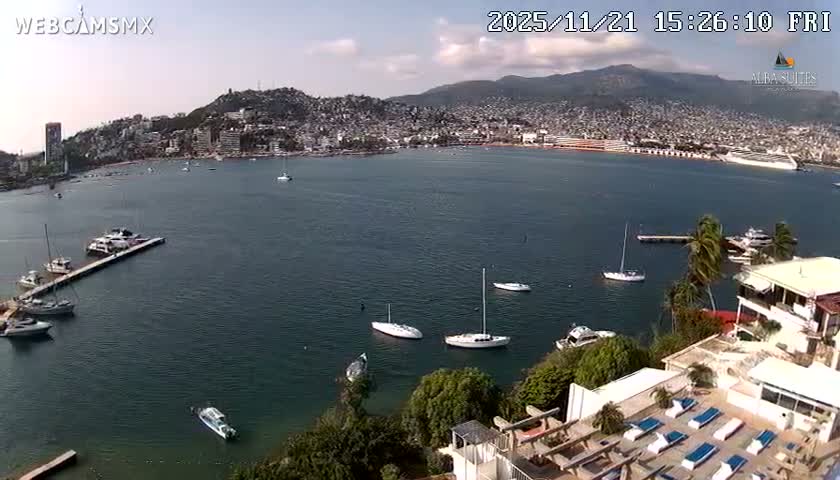 Acapulco City & Bahia de Acapulco Bay Live Cam - Acapulco de Juarez, Guerrero, Mexico