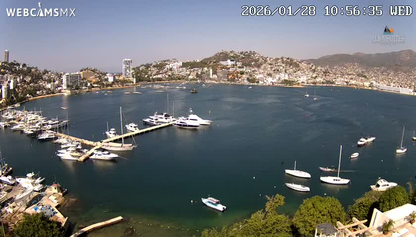 Acapulco City & Bahia de Acapulco Bay Live Cam - Acapulco de Juarez, Guerrero, Mexico