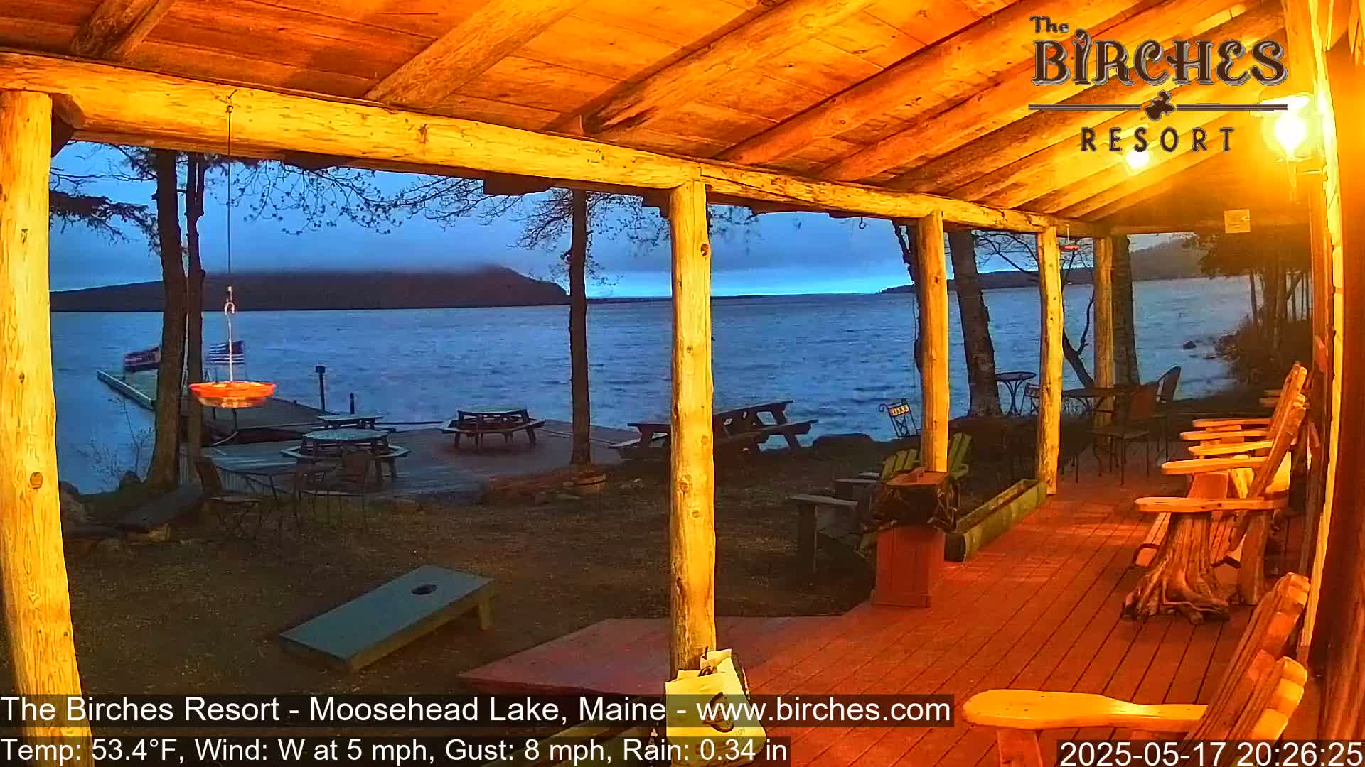 The Birches Resort, Moosehead Lake Live Cam - Rockwood, Maine, USA