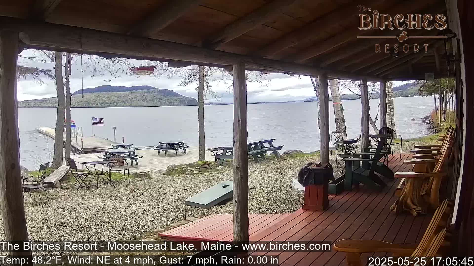 The Birches Resort, Moosehead Lake Live Cam - Rockwood, Maine, USA