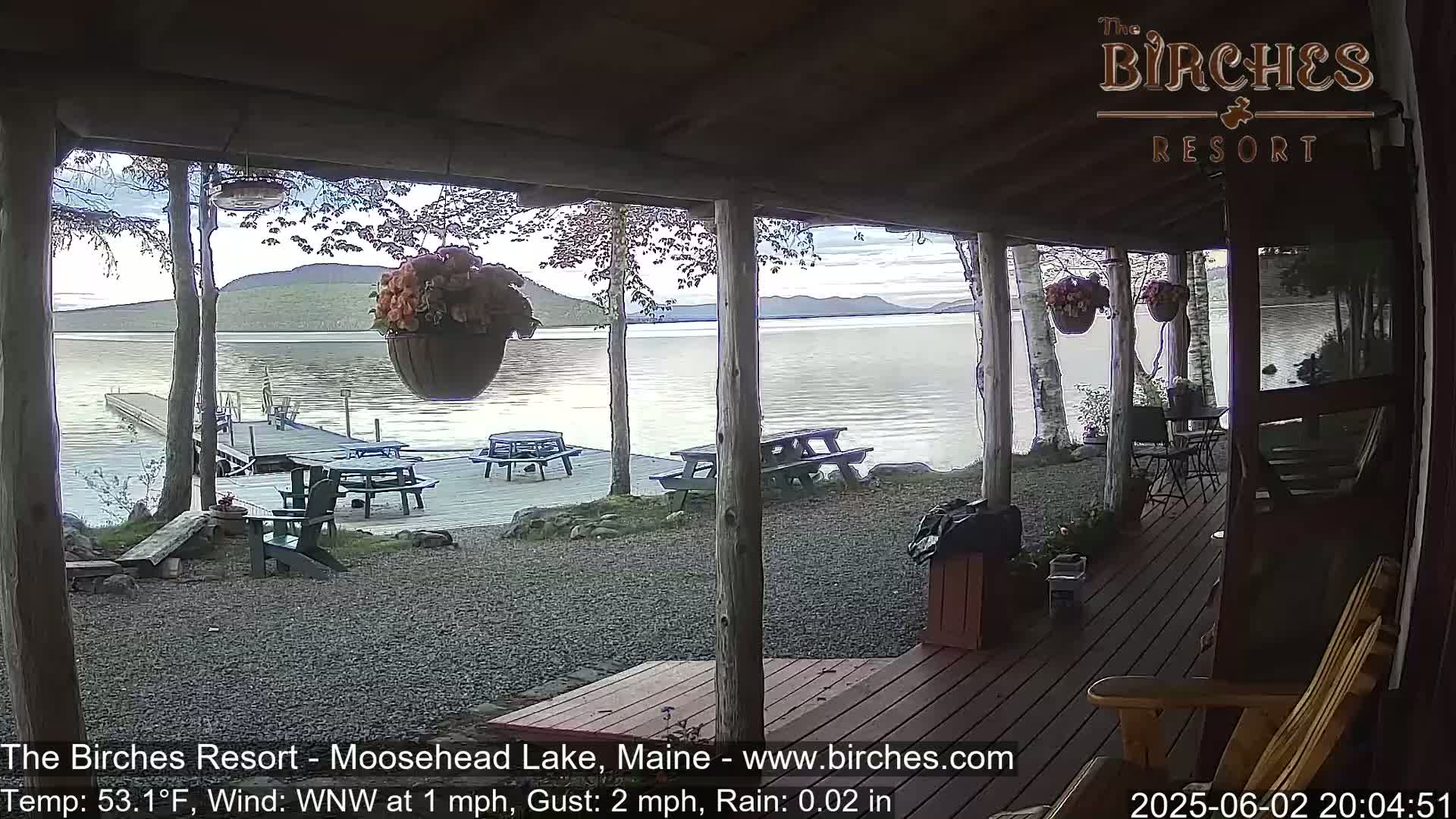 The Birches Resort, Moosehead Lake Live Cam - Rockwood, Maine, USA