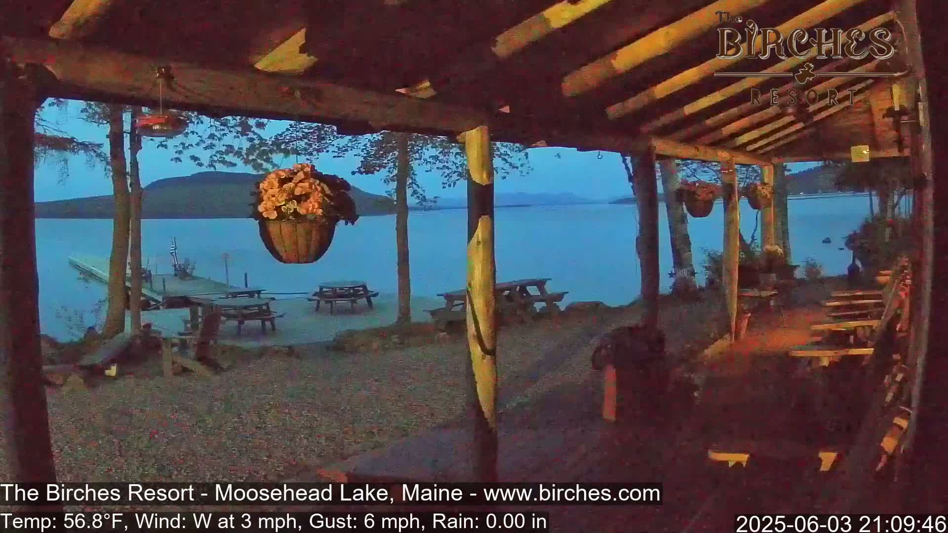 The Birches Resort, Moosehead Lake Live Cam - Rockwood, Maine, USA
