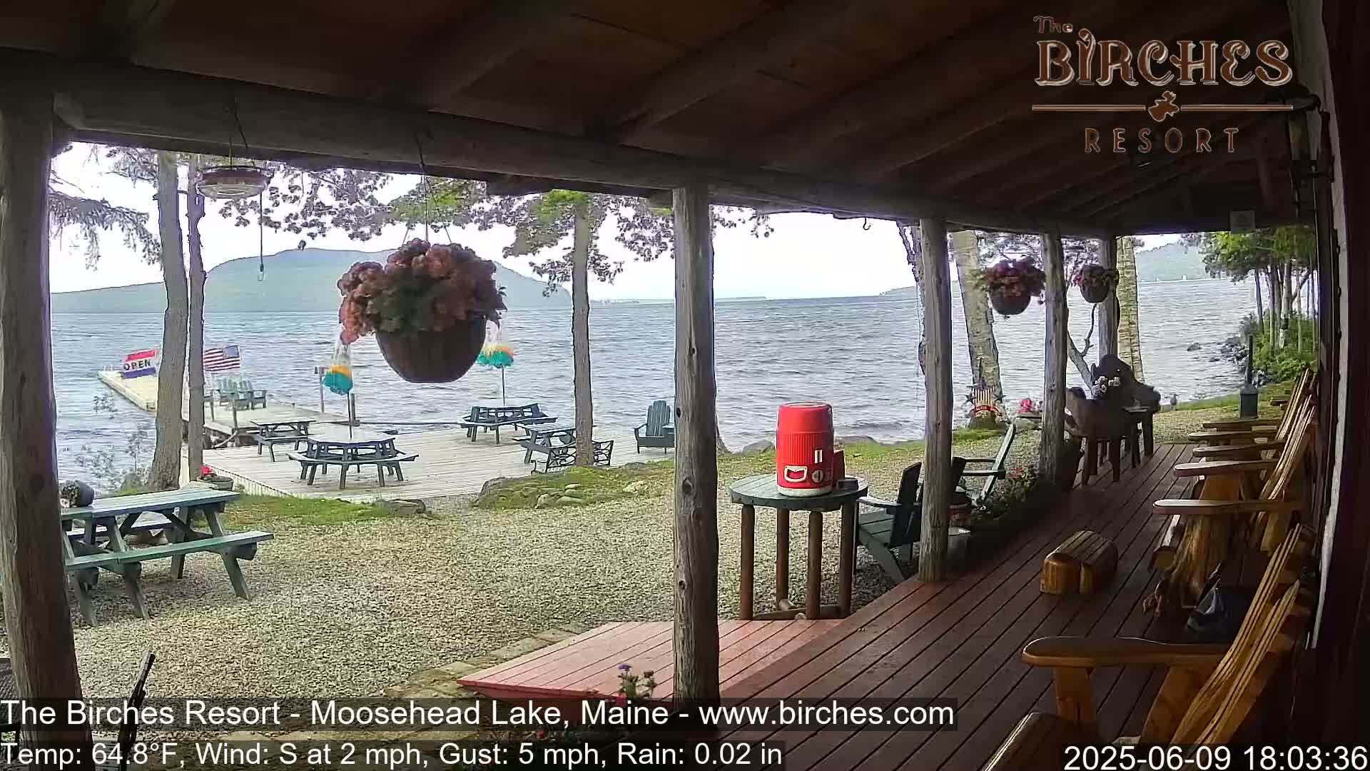 The Birches Resort, Moosehead Lake Live Cam - Rockwood, Maine, USA